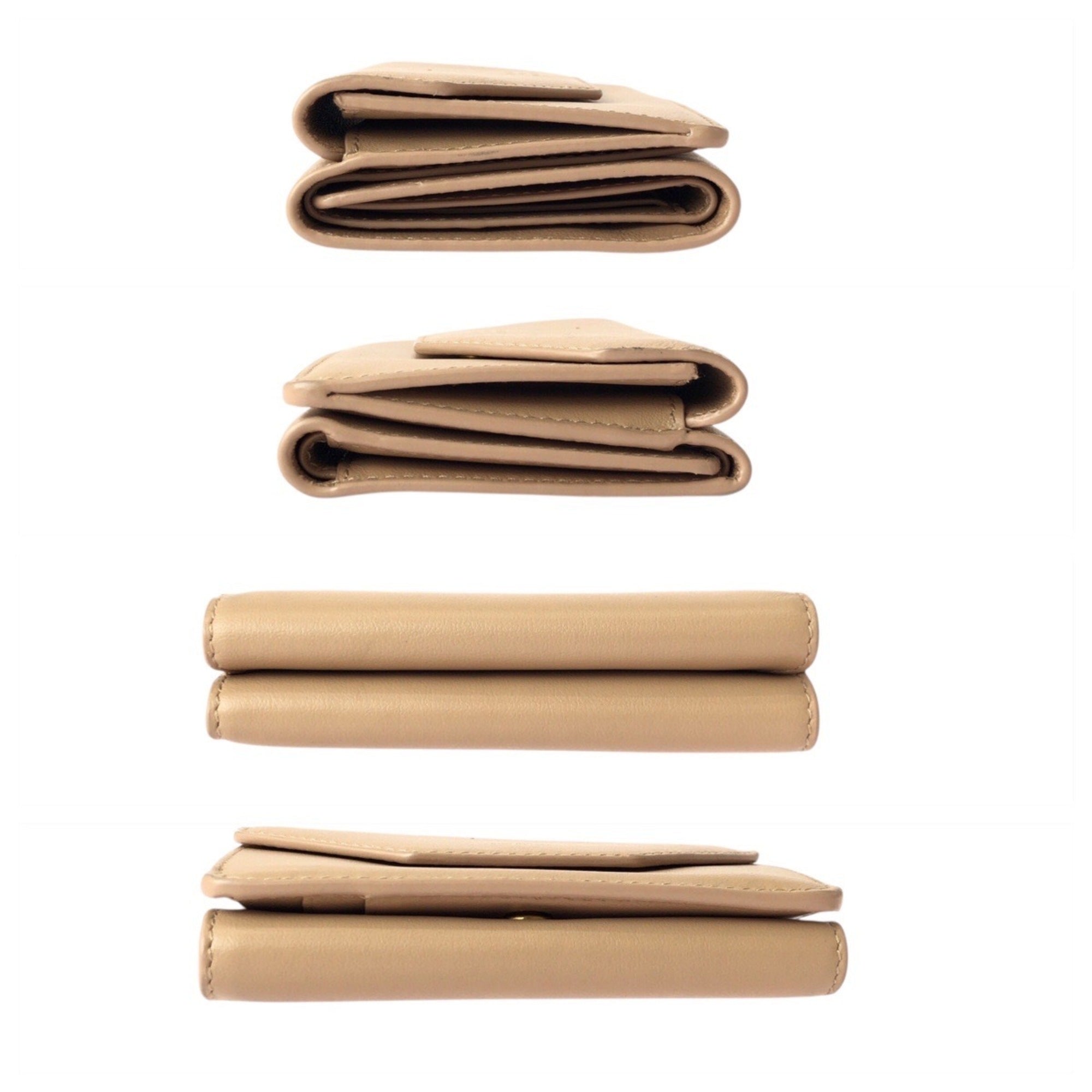 Balenciaga Beige Leather Wallet (Tri-Fold) (Pre-Owned)
