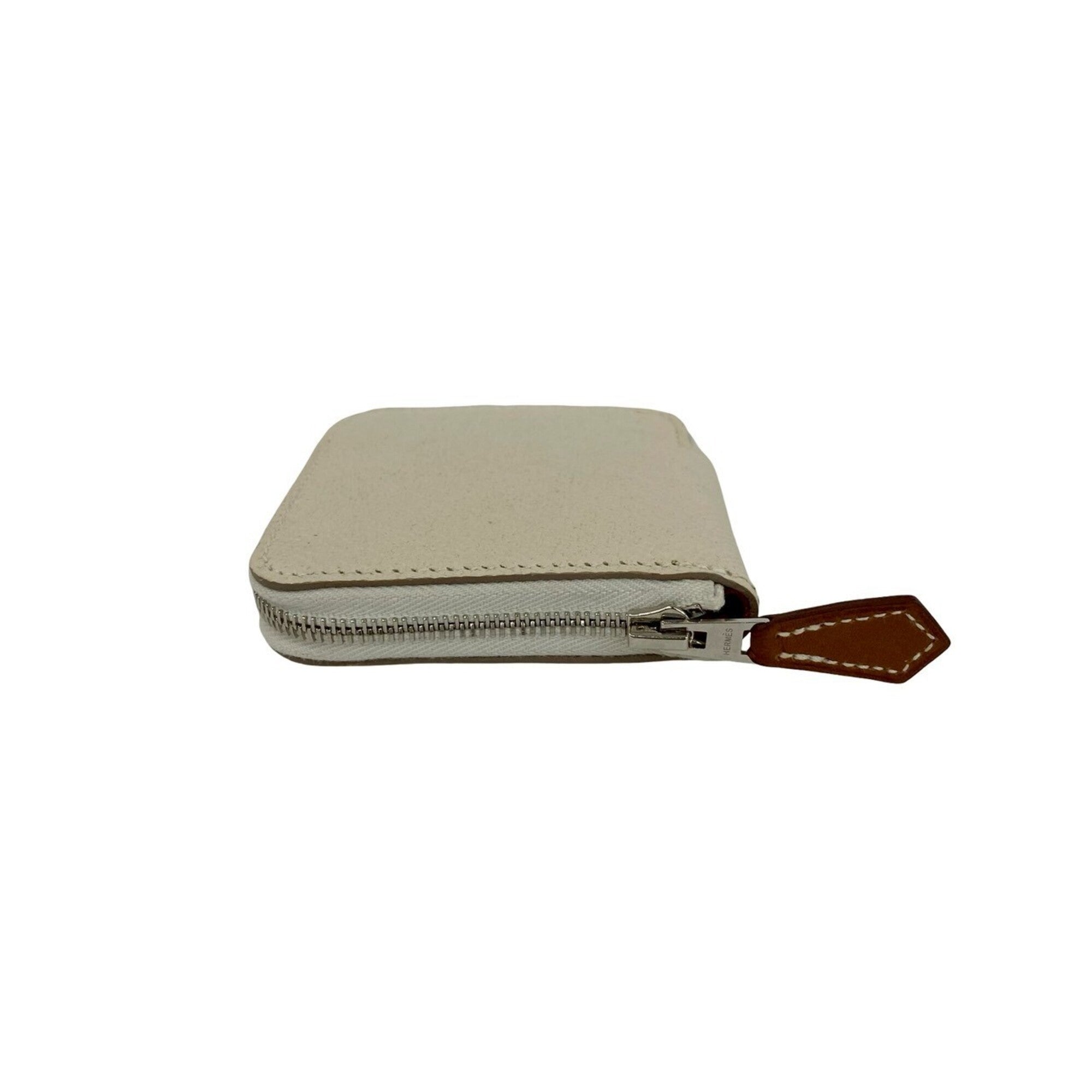 Hermes White Epsom Leather Coin Purse/Coin Case (Pre-Owned)