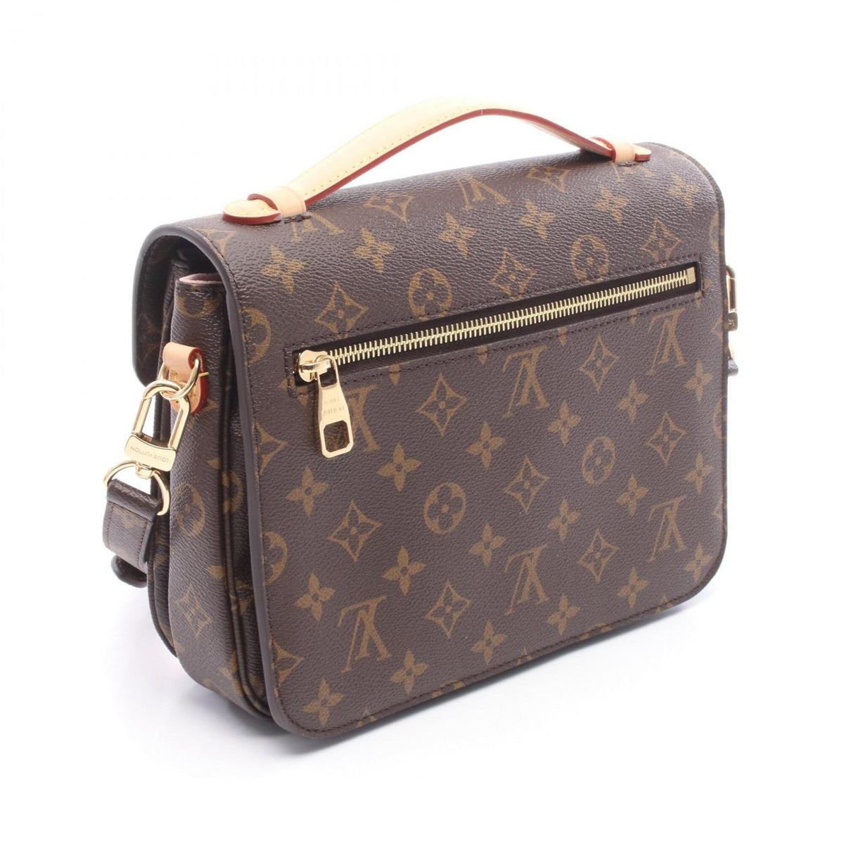 Louis Vuitton Brown Multi-Color Coated Canvas Leather Handbag Pochette (Pre-Owned)