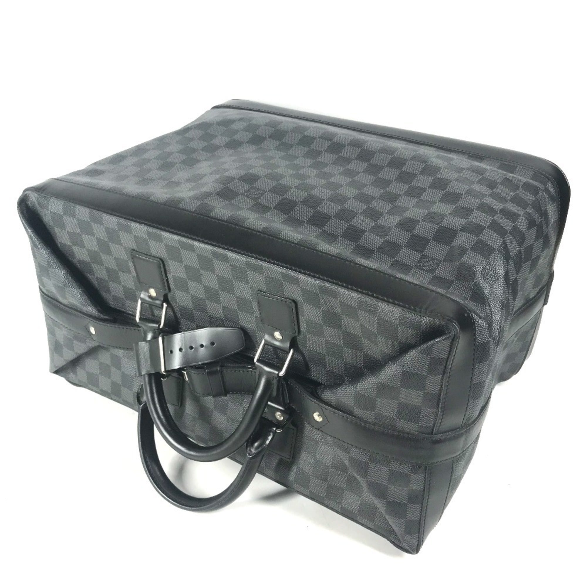 Louis Vuitton Black Damier Graphite Boston Bag Handbag (Pre-Owned)