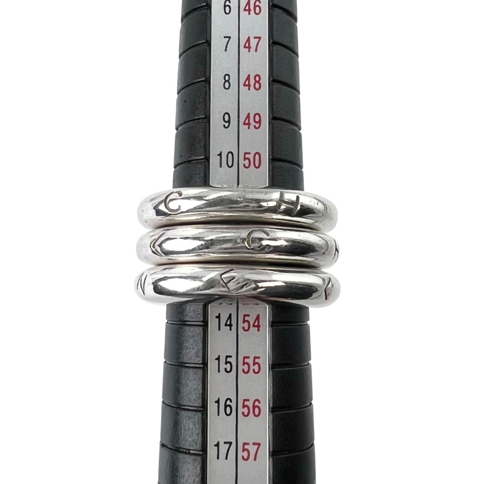 Chanel Silver Silver 925 Band Ring (Pre-Owned)