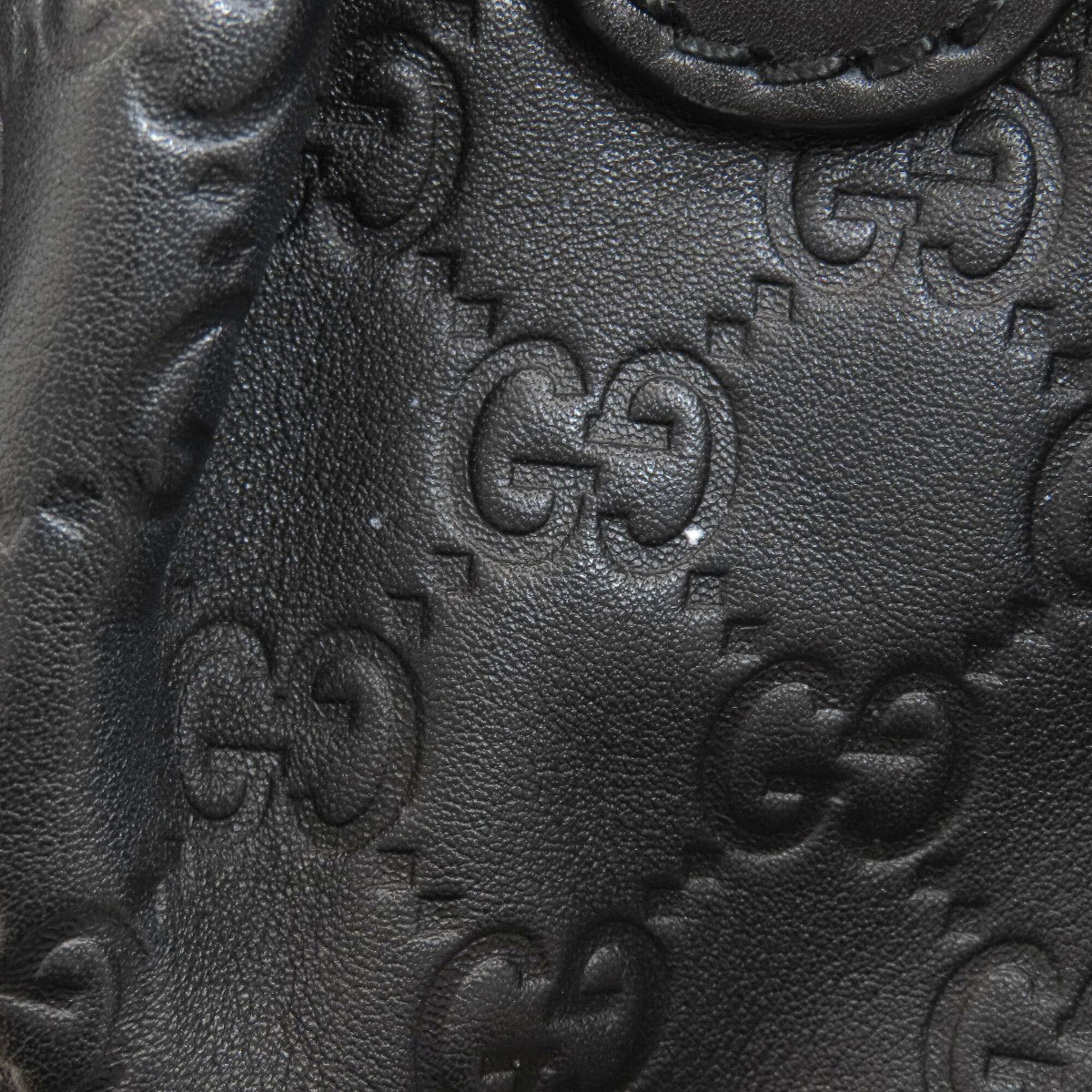 Gucci Sukey Black Leather Tote Bag (Pre-Owned)