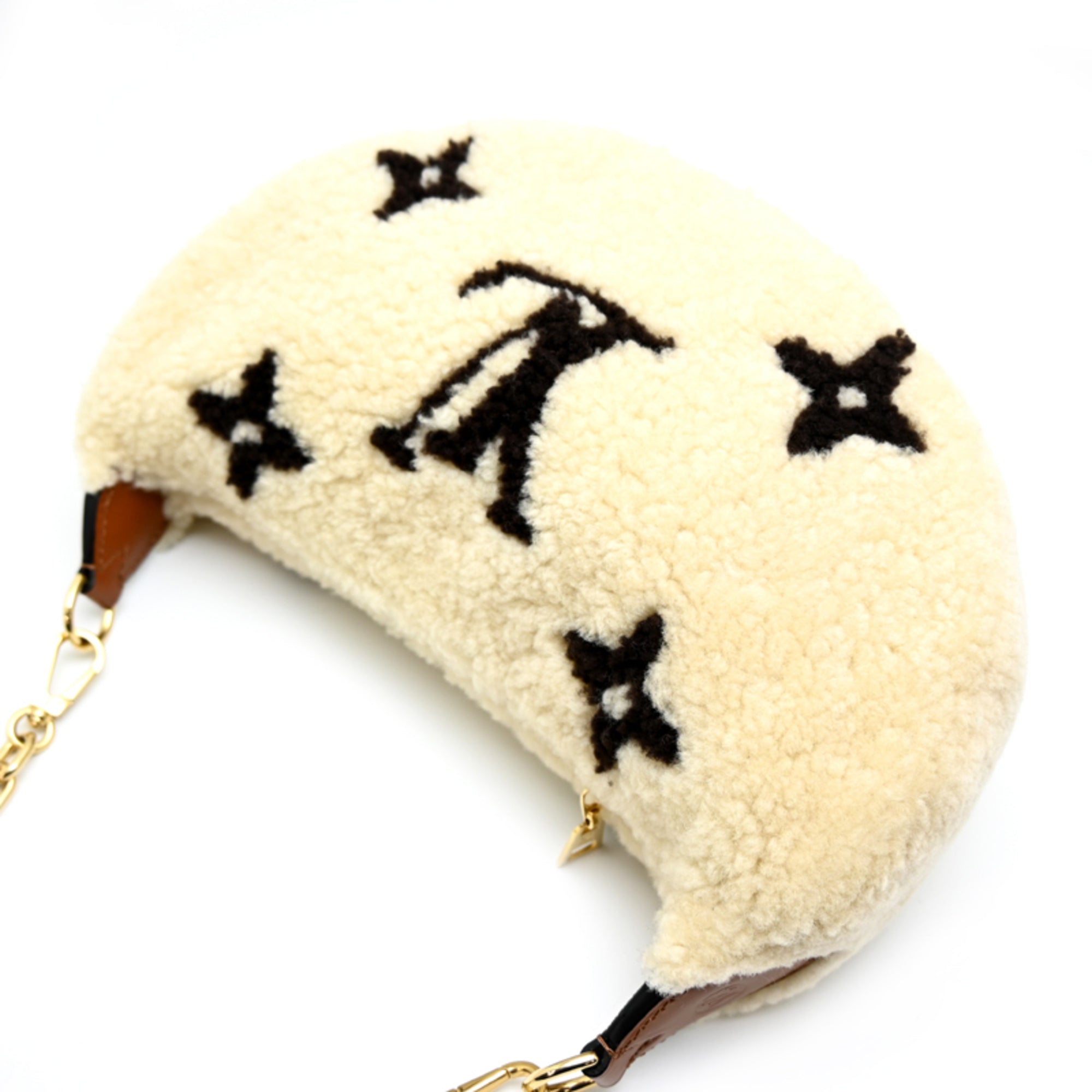 Louis Vuitton Brown Ivory Monogram Shoulder Bag (Pre-Owned)