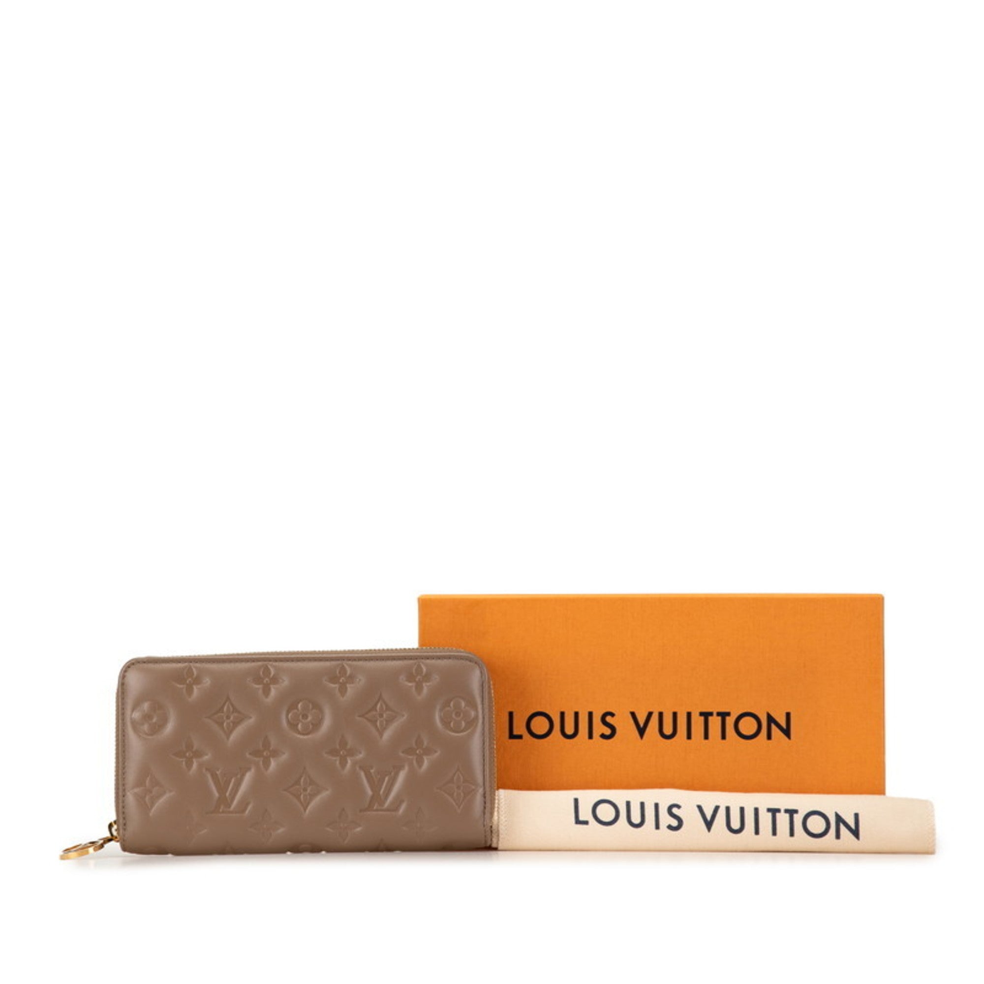 Louis Vuitton Beige Taupe Leather Coin Purse/Coin Case (Pre-Owned)