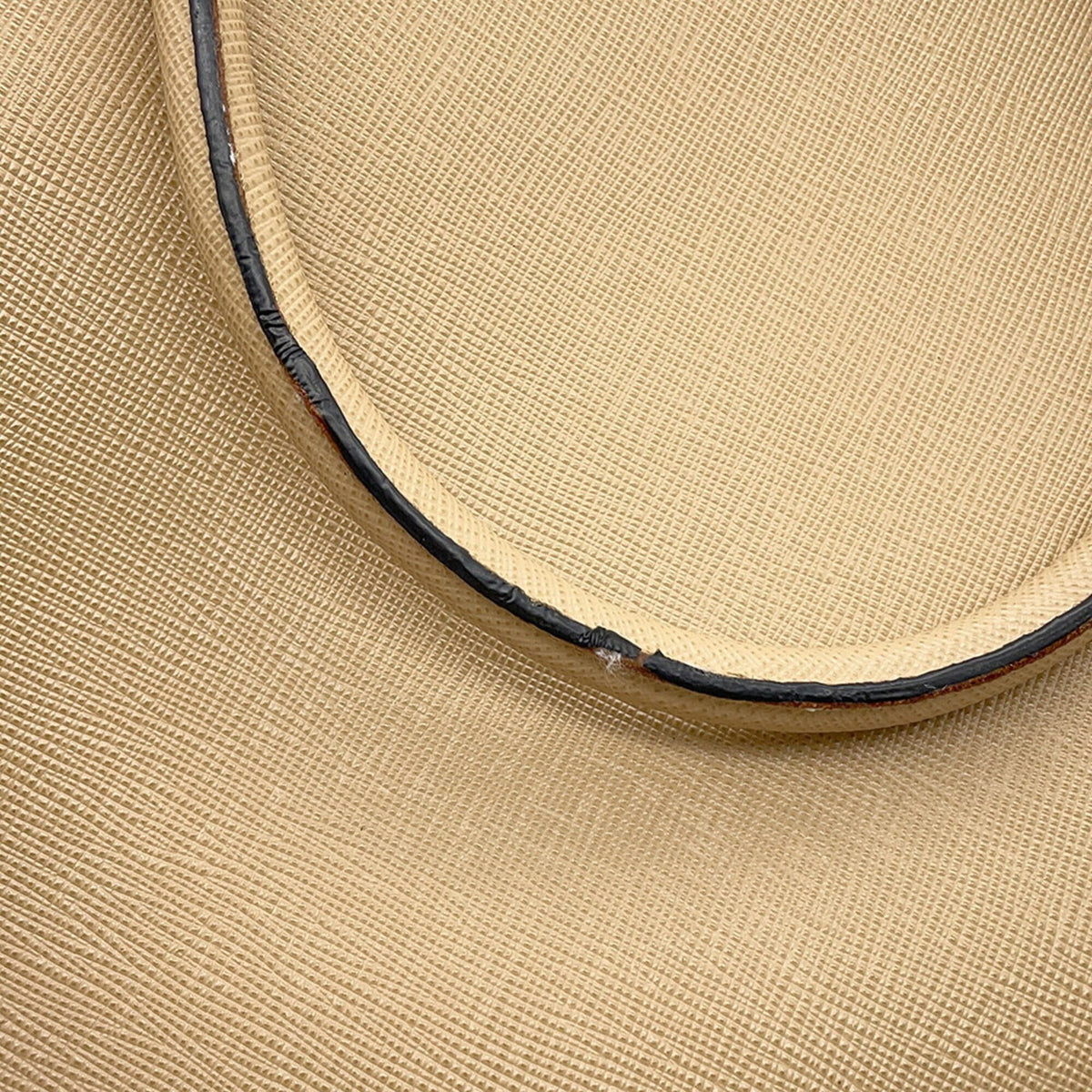 Prada Beige Leather Handbag Shoulder Bag (Pre-Owned)