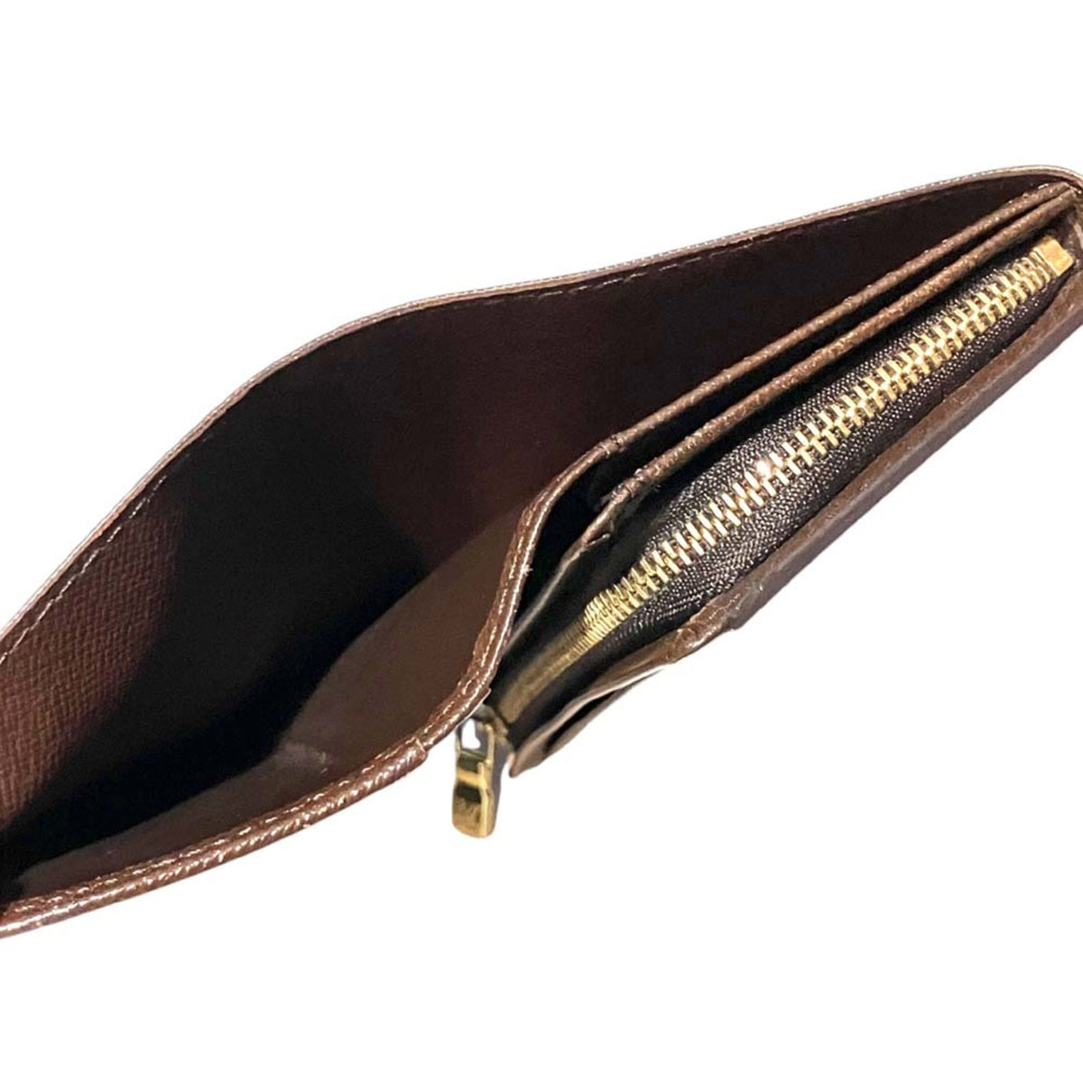 Louis Vuitton Brown Damier Canvas Long Wallet (Bi-Fold) (Pre-Owned)