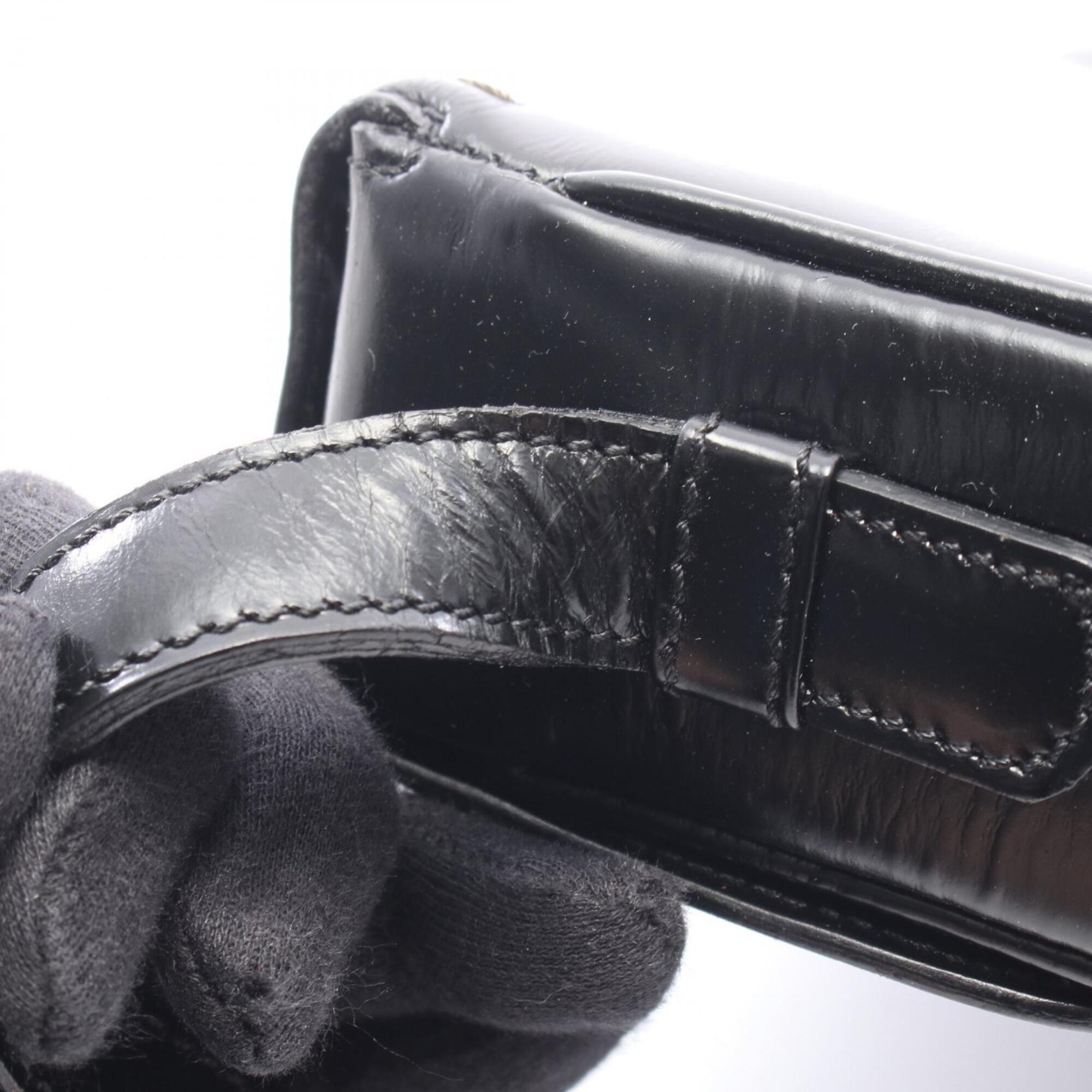 Celine Black Patent Leather Handbag Shoulder Bag (Pre-Owned)