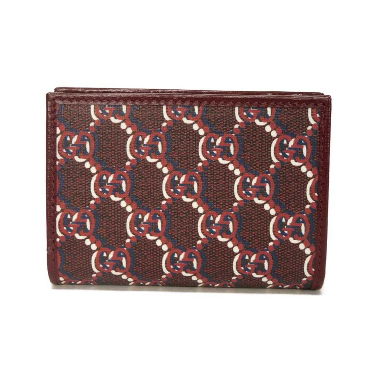 Gucci Bordeaux Red Color Gg Supreme Wallet (Bi-Fold) (Pre-Owned)