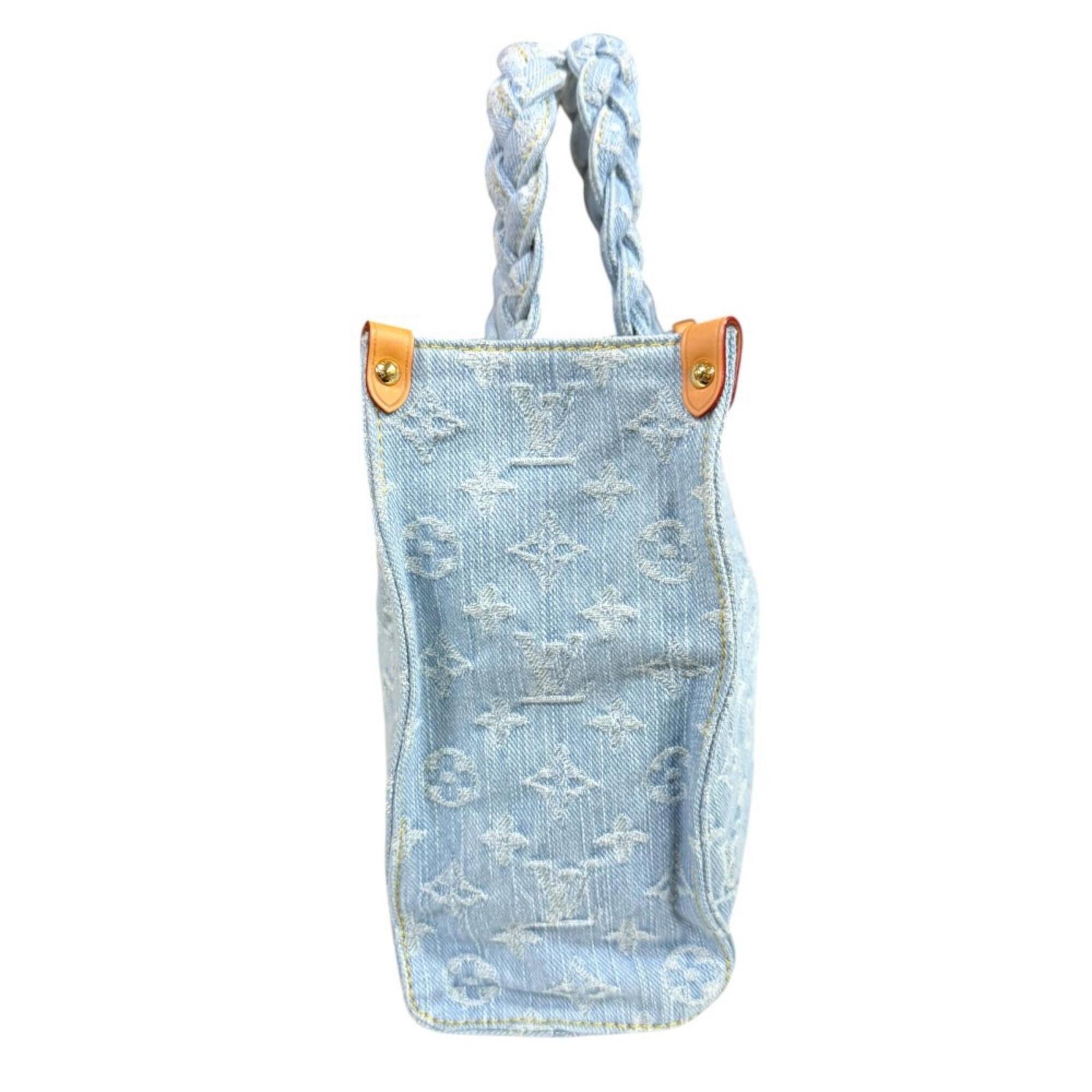Louis Vuitton Monogram Denim Blue Monogram Denim Shoulder Bag (Pre-Owned)