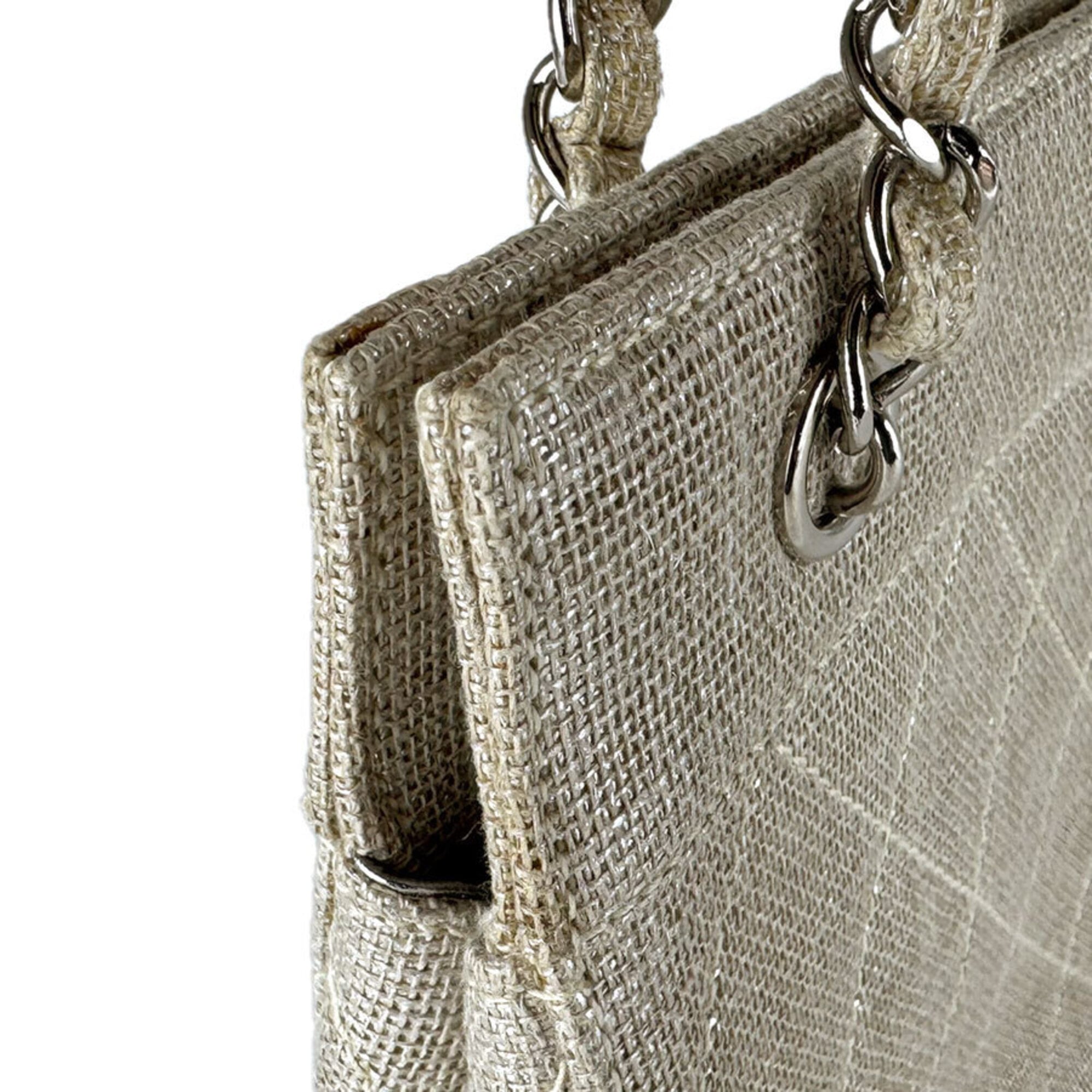 Chanel Beige Coated Canvas Shoulder Bag (Pre-Owned)