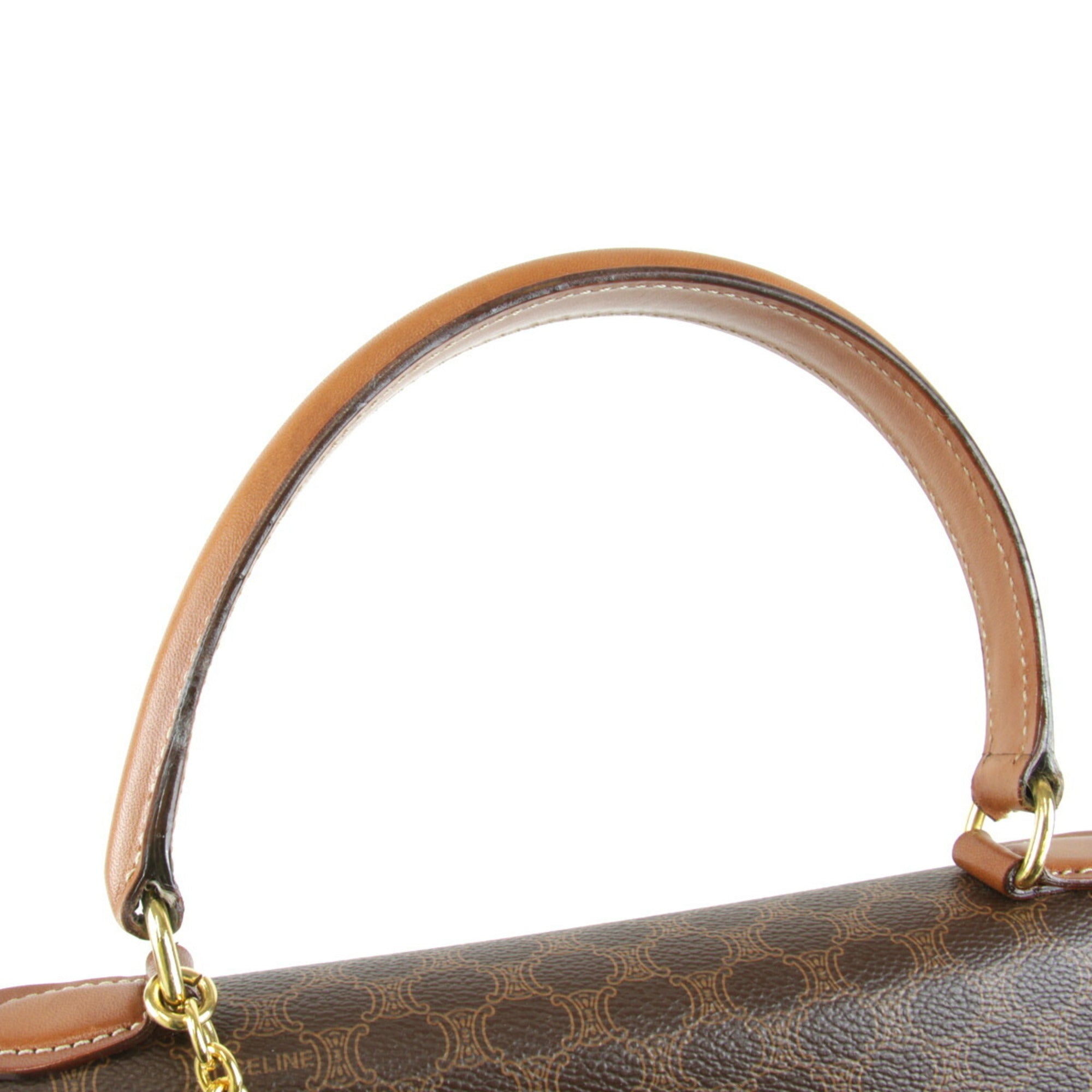 Celine Brown Pvc Handbag (Pre-Owned)