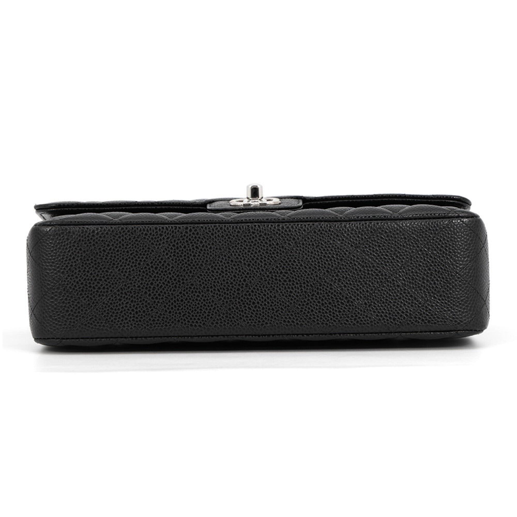 Chanel Black Grained Calfskin Handbag Shoulder Bag (Pre-Owned)