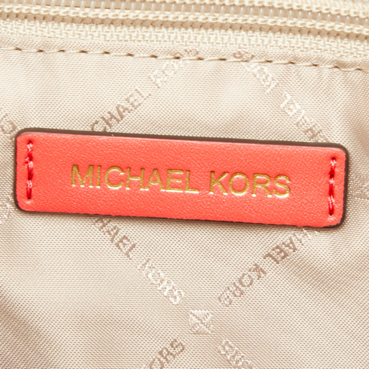 Michael Kors Red Color Leather Handbag Shoulder Bag Tote Bag (Pre-Owned)