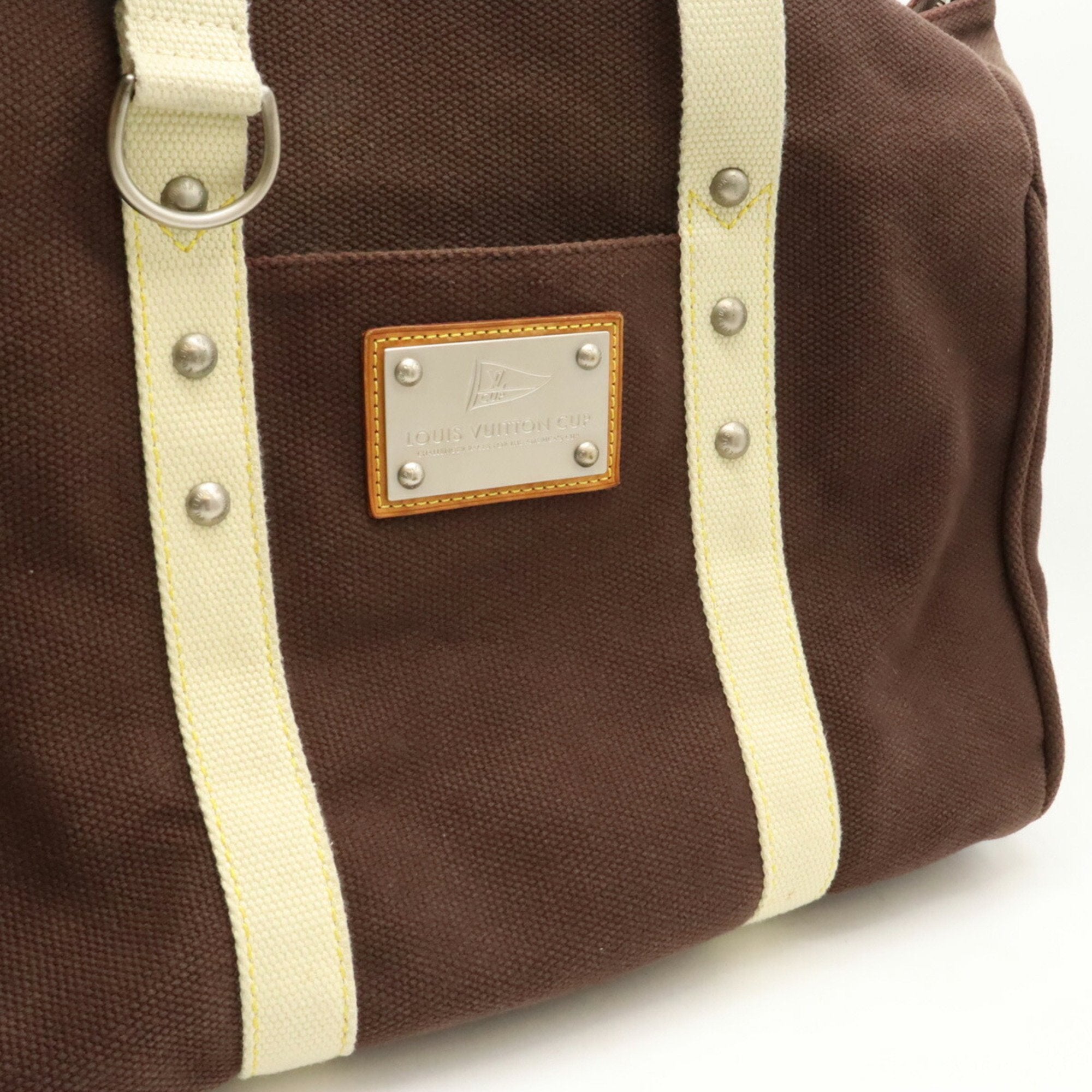 Louis Vuitton Moka Canvas Boston Bag Tote Bag (Pre-Owned)