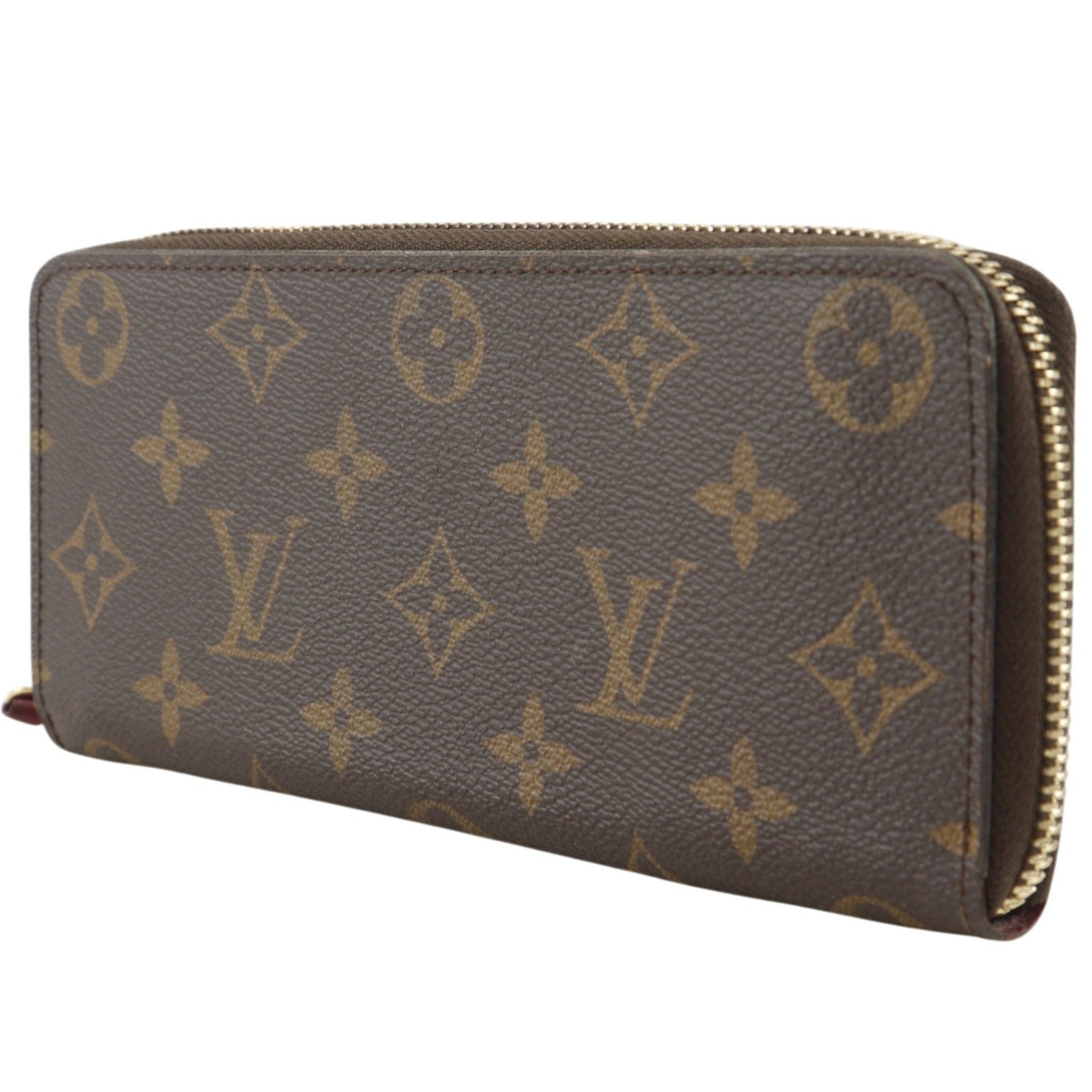 Louis Vuitton Brown Fuchsia Galle Monogram Red Color Monogram Long Wallet (Bi-Fold) (Pre-Owned)