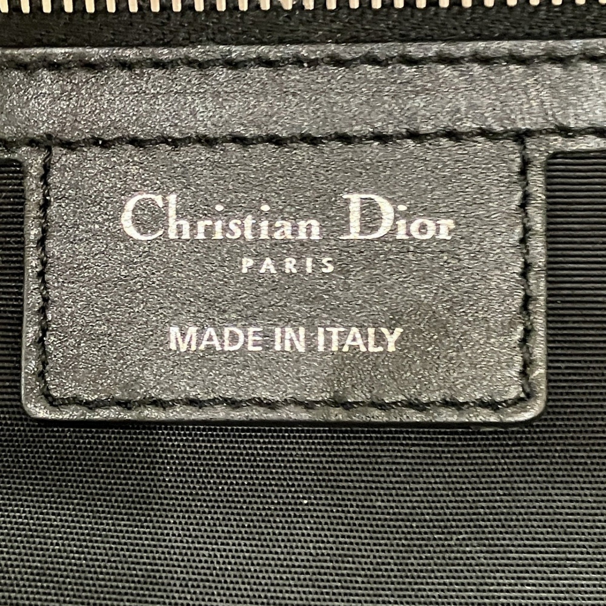 Christian Dior Black Canvas Leather Tote Bag (Pre-Owned)