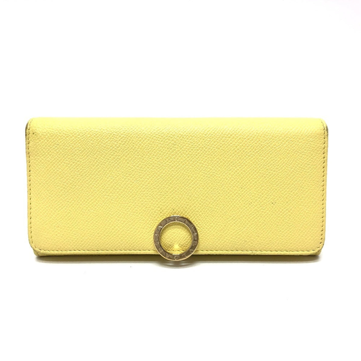 Bvlgari Yellow Leather Long Wallet (Bi-Fold) (Pre-Owned)