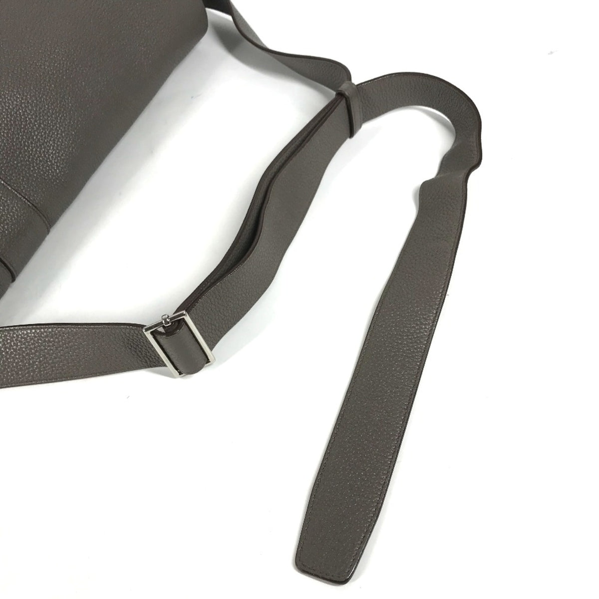 Hermes Gray Leather Shoulder Bag (Pre-Owned)