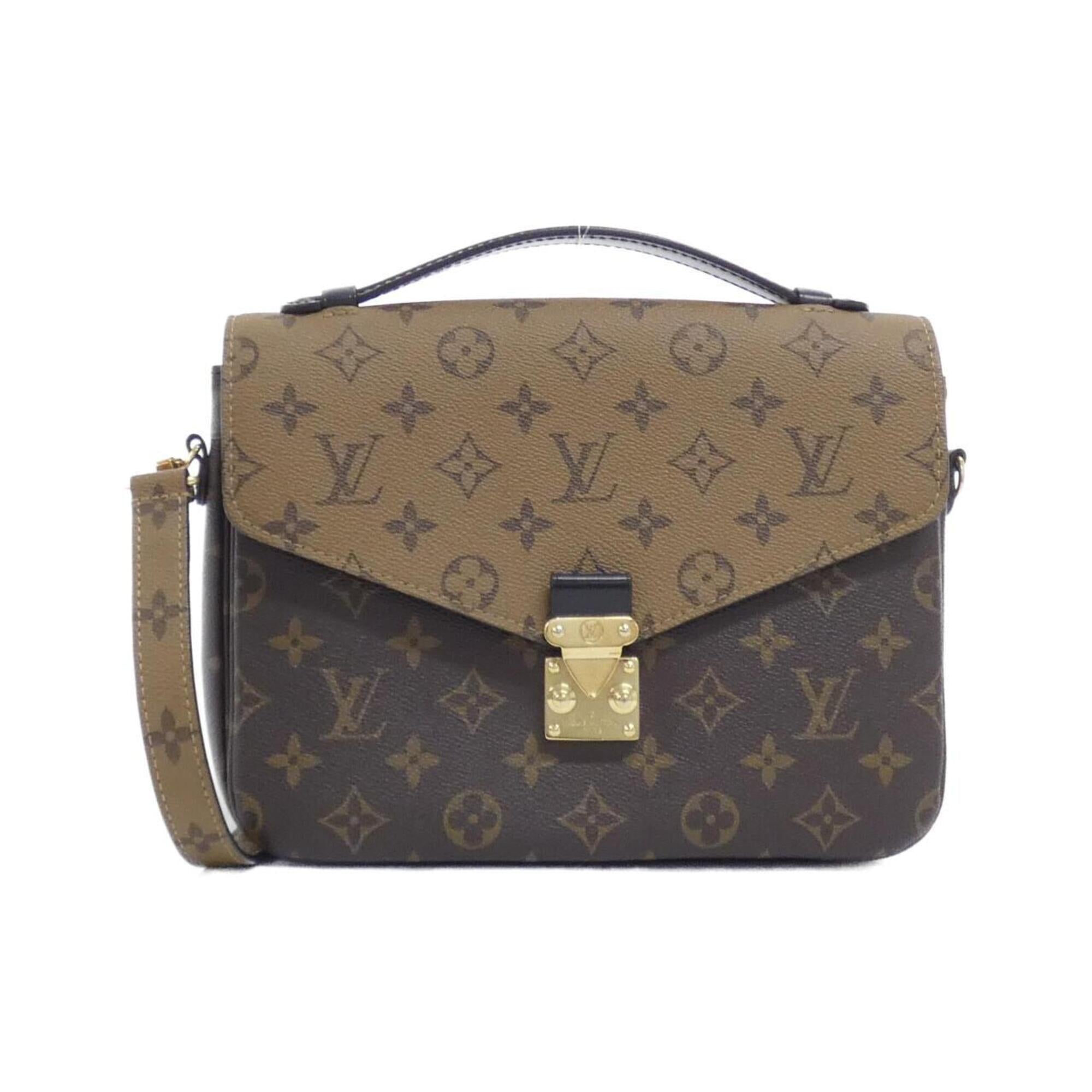 Louis Vuitton Marron Coated Canvas Handbag Pochette (Pre-Owned)