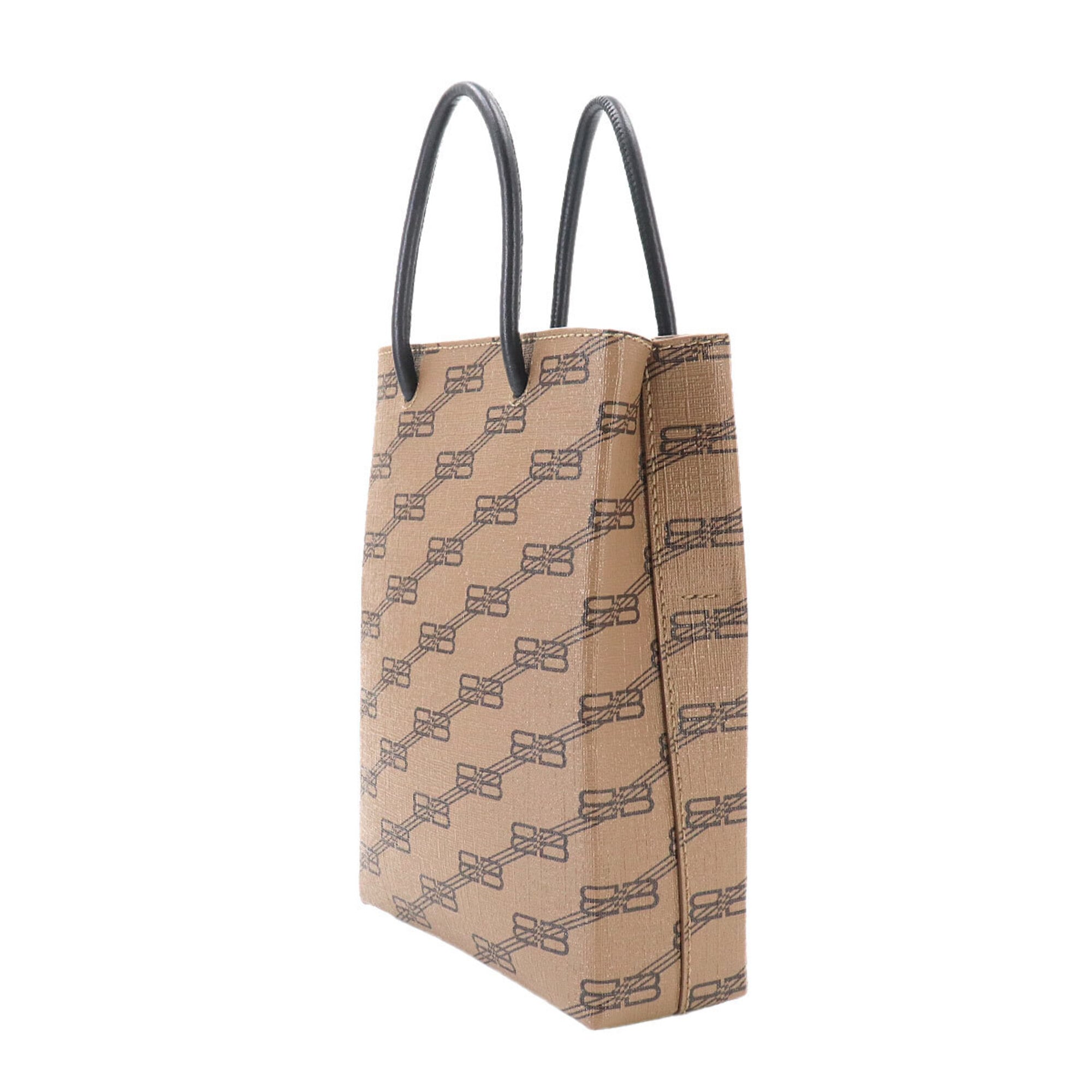 Balenciaga Black Brown White Pvc Leather Shopping Bag (Pre-Owned)