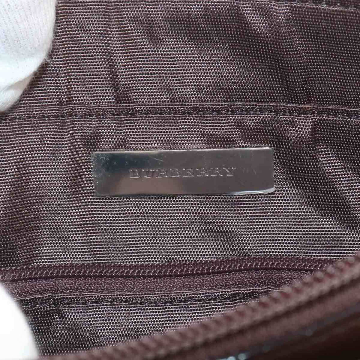 Burberry Beige Brown Canvas Leather Handbag Tote Bag (Pre-Owned)