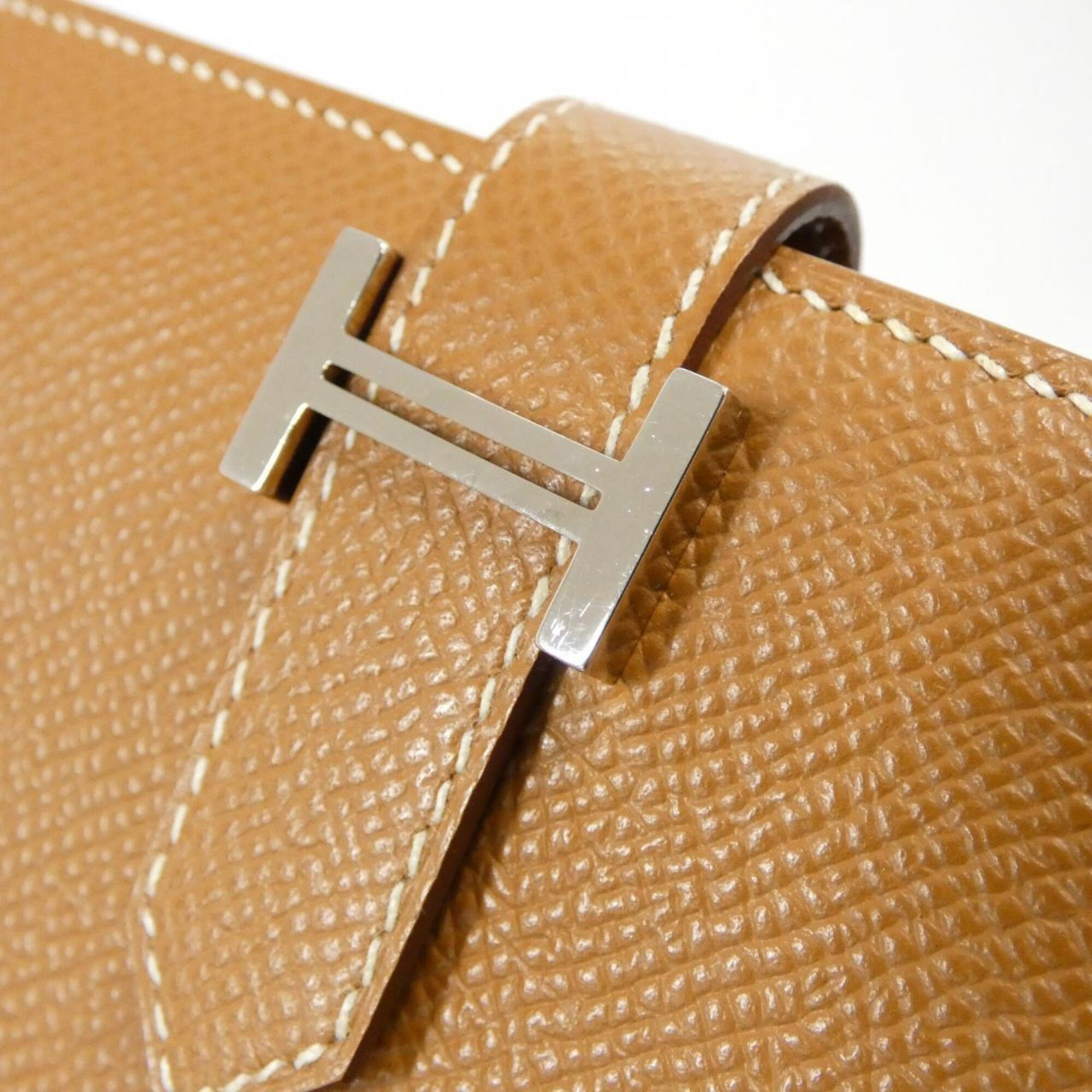 Hermes Bearn Gold Epsom Leather Wallet (Bi-Fold) (Pre-Owned)