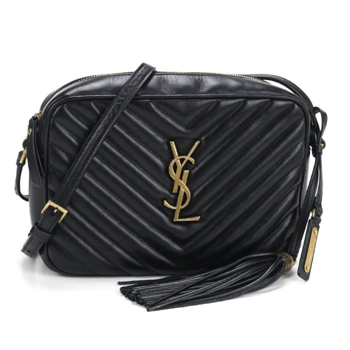 Saint Laurent Black Leather Shoulder Bag (Pre-Owned)