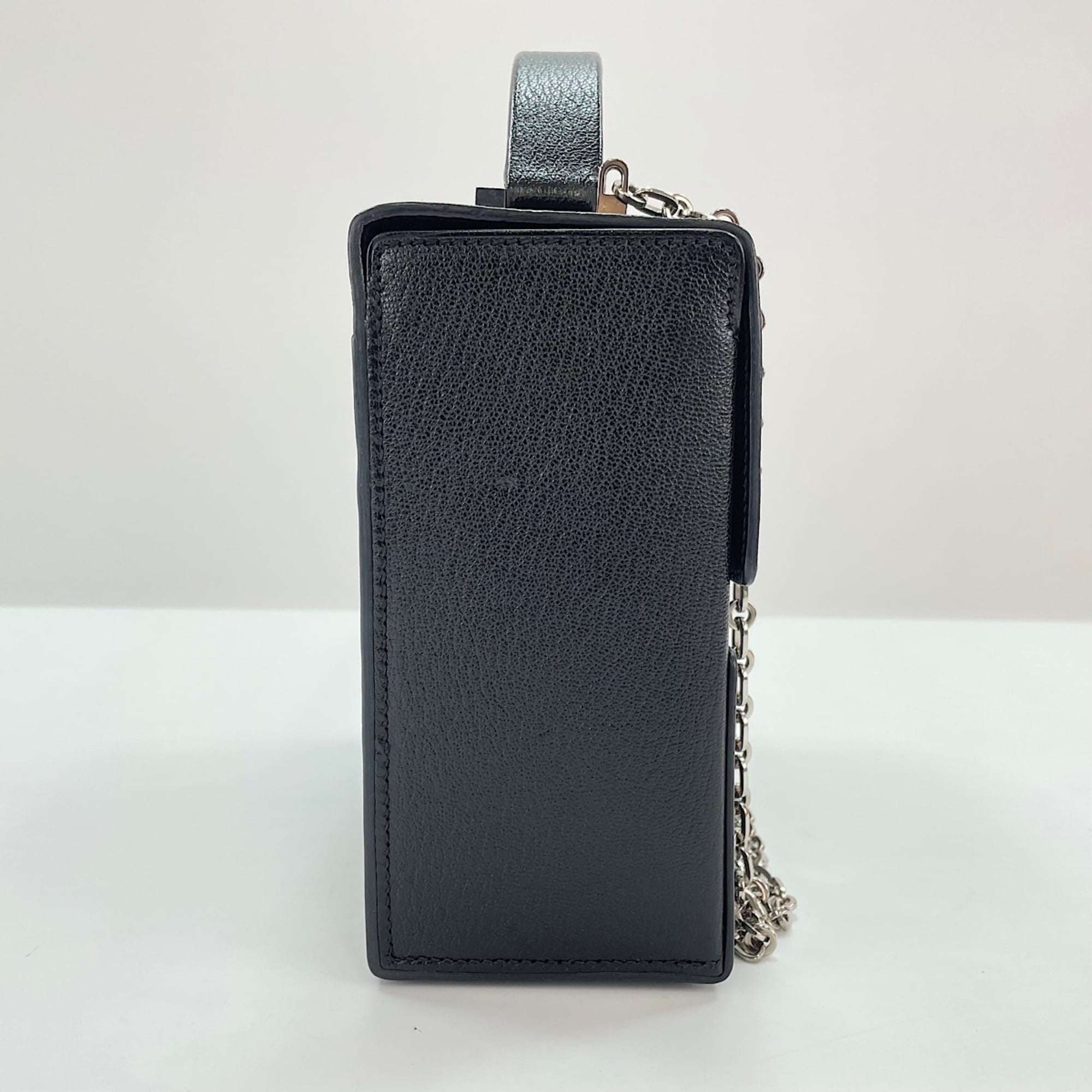 Hermes Black Chevre Leather Shoulder Bag (Pre-Owned)