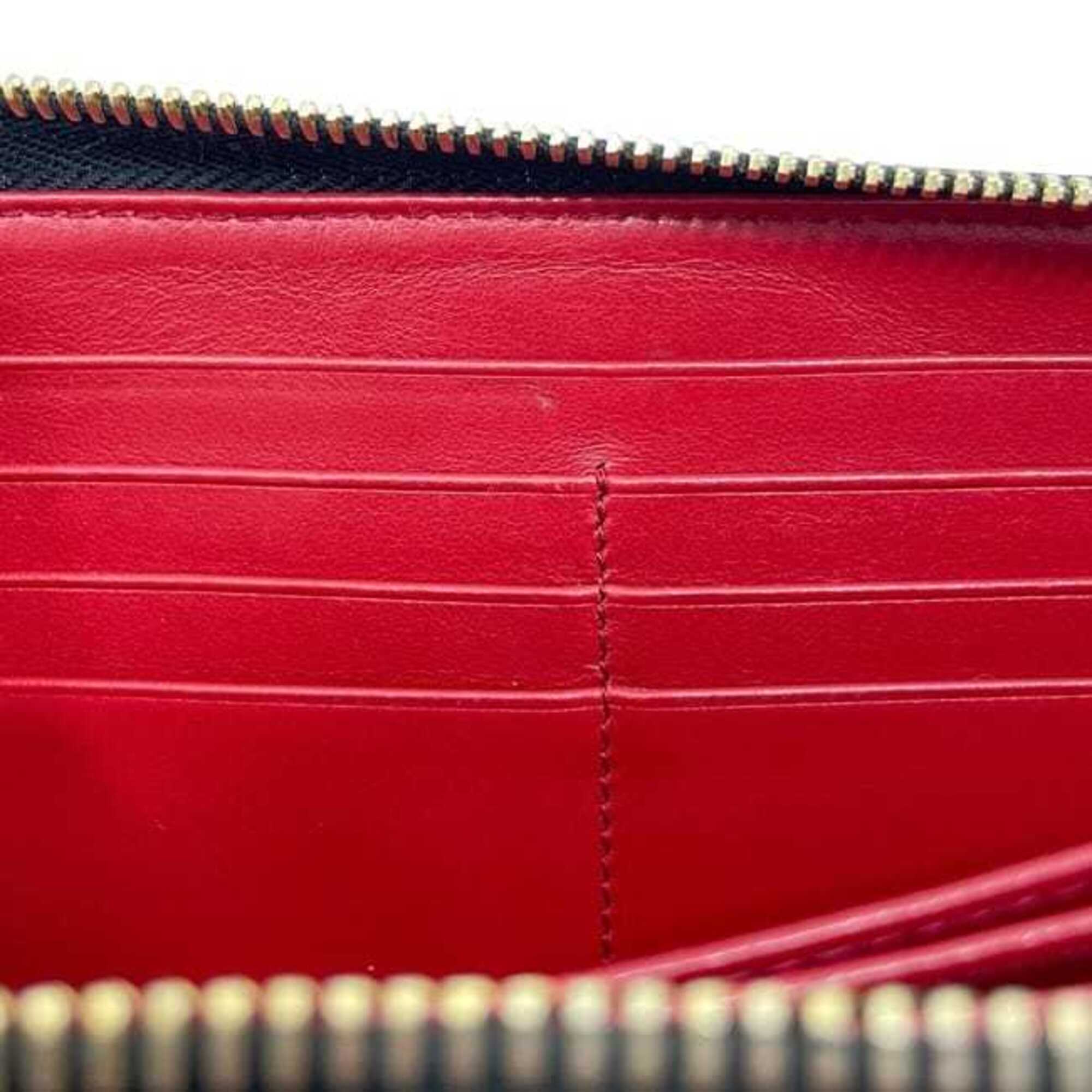 Prada Black Leather Long Wallet (Bi-Fold) (Pre-Owned)