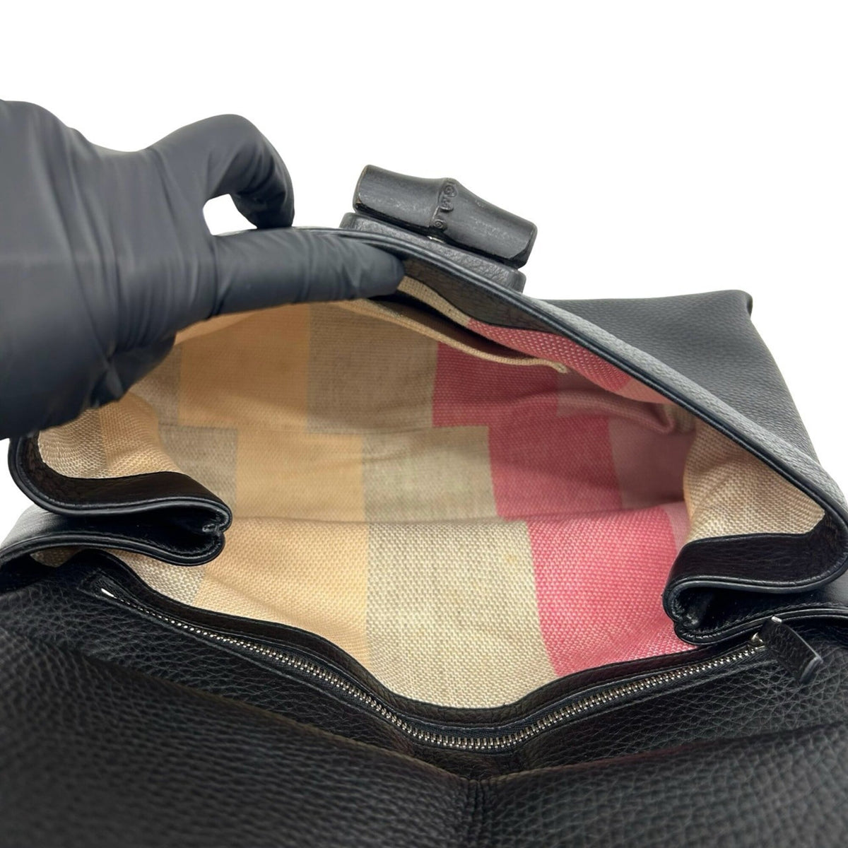 Gucci Black Leather Handbag Shoulder Bag (Pre-Owned)