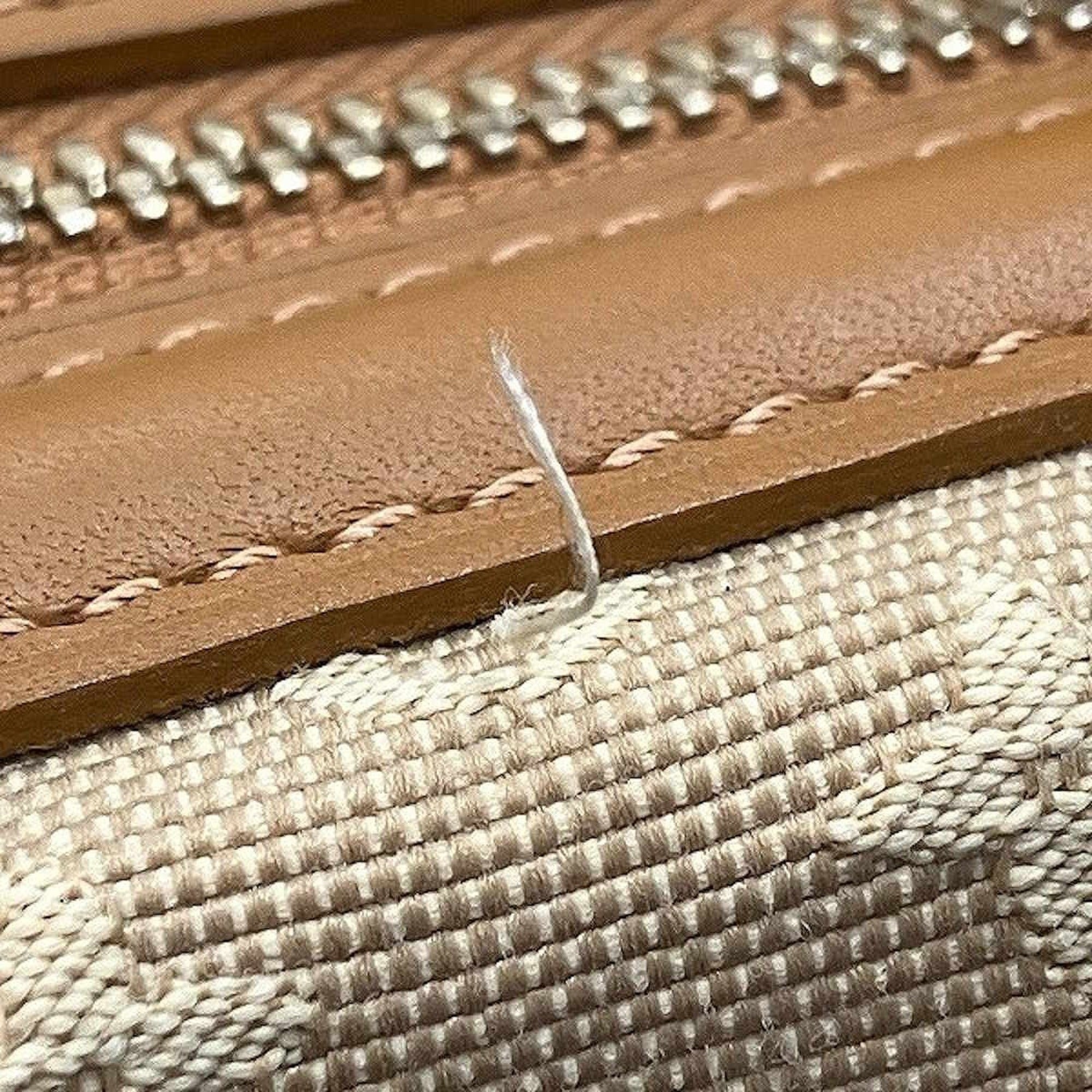 Louis Vuitton Beige Canvas Leather Handbag (Pre-Owned)