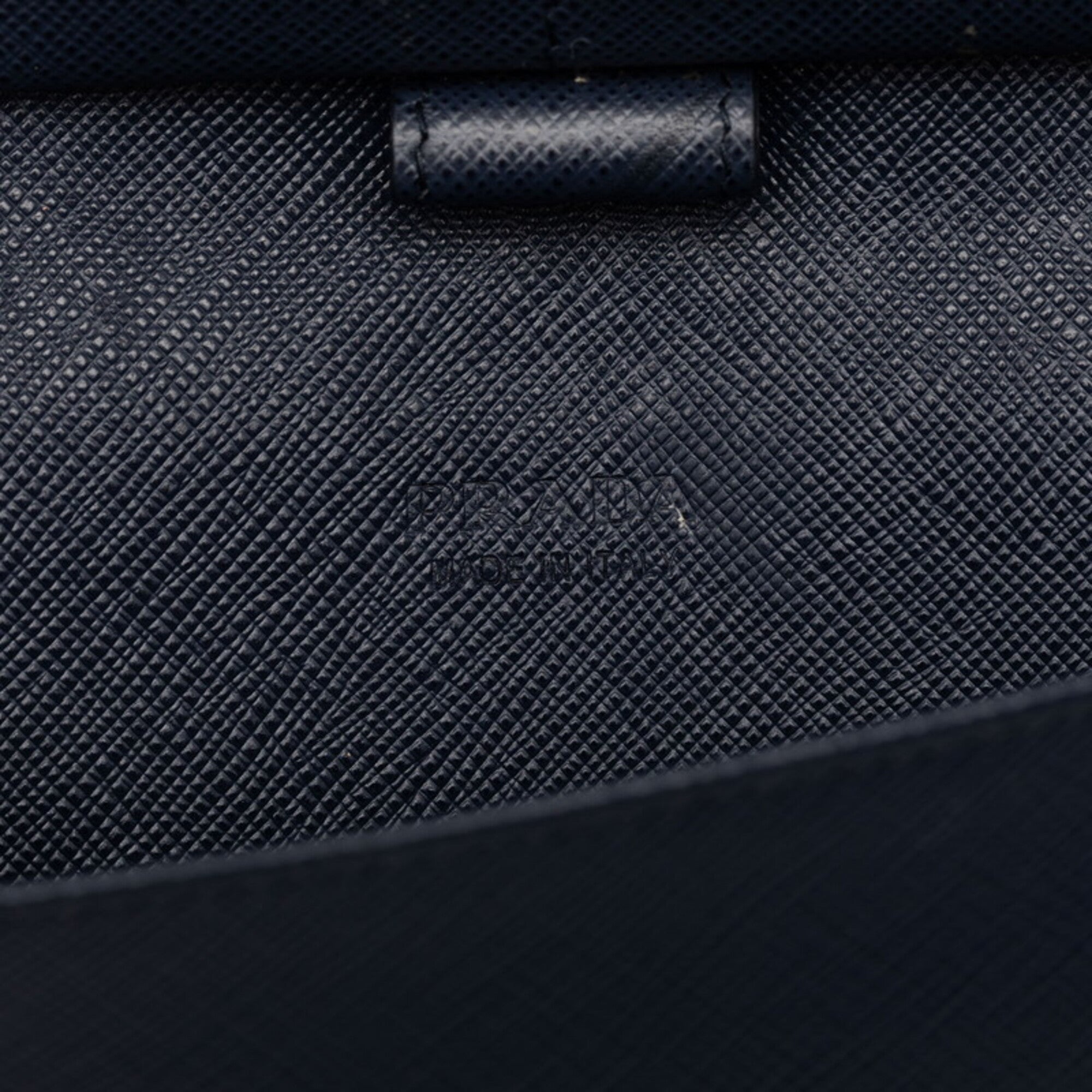 Prada Navy Leather Long Wallet (Bi-Fold) (Pre-Owned)