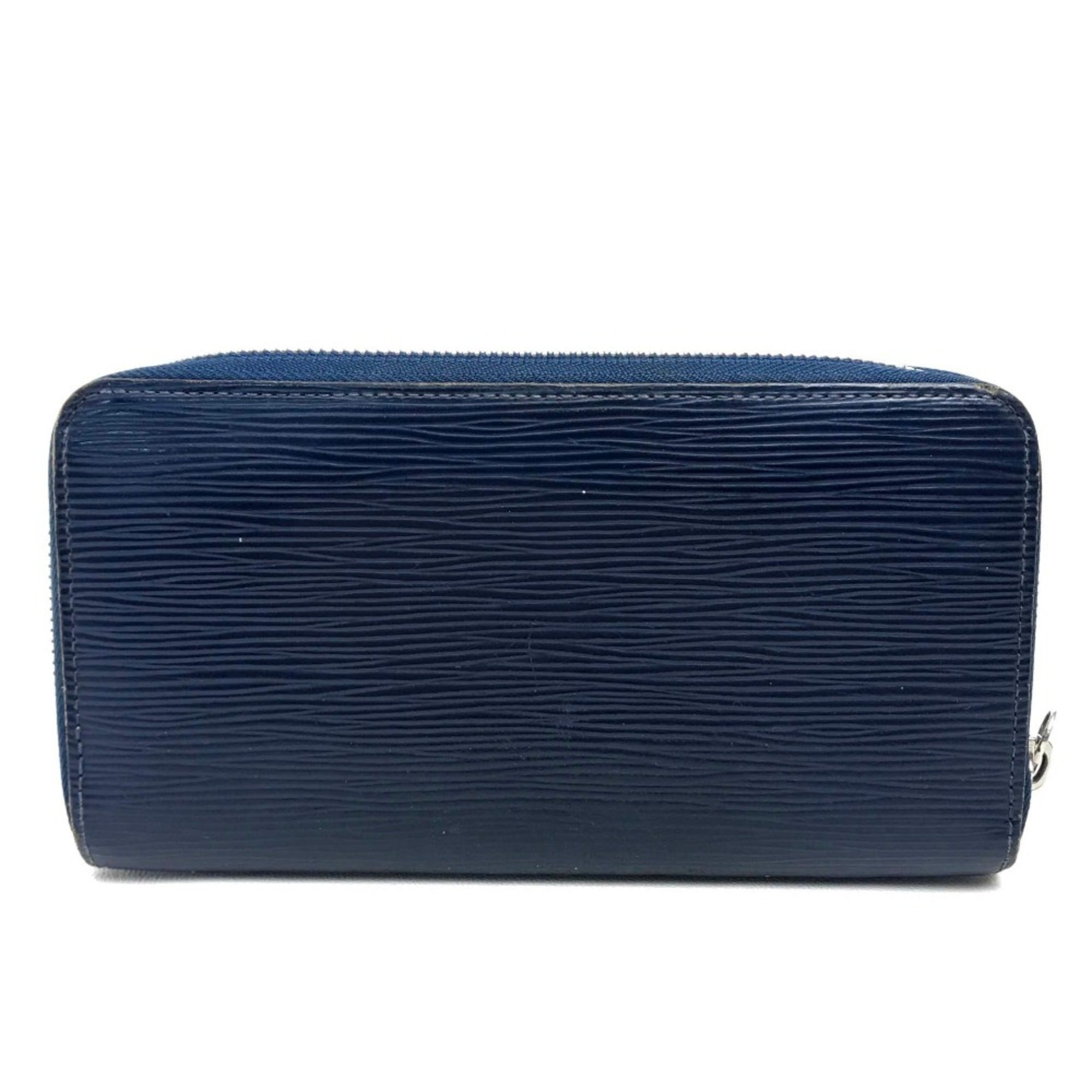 Louis Vuitton Blue Leather Long Wallet (Bi-Fold) (Pre-Owned)