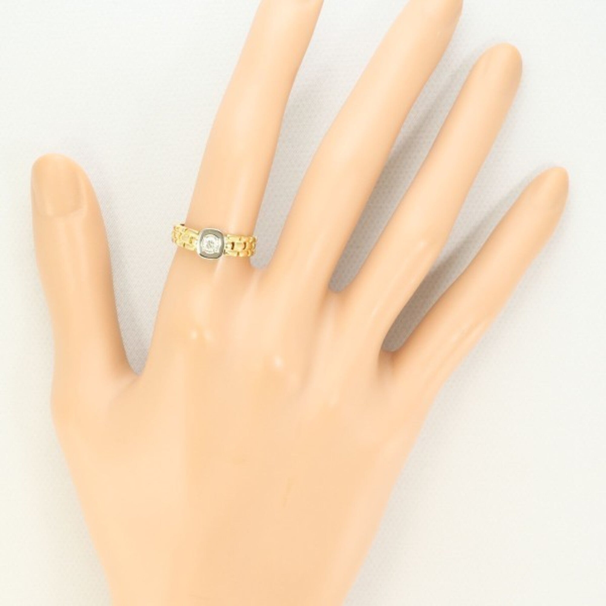 Unbranded Platinum Yellow Gold Yellow Gold (18K) Platinum 900 Band Ring (Pre-Owned)