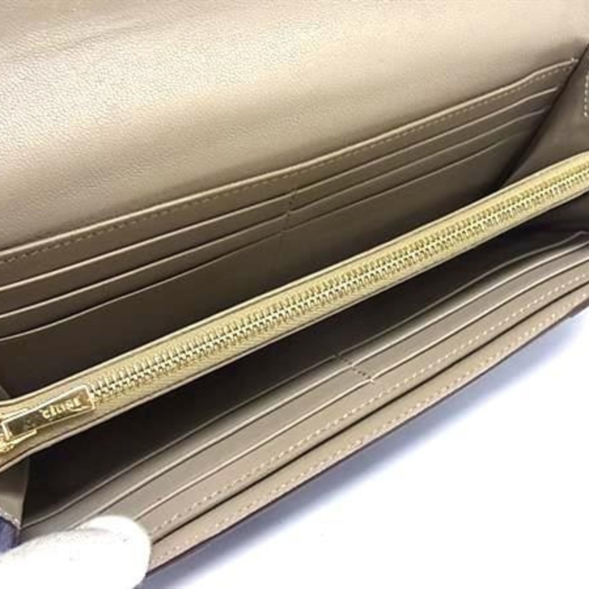 Celine Blue Leather Long Wallet (Bi-Fold) (Pre-Owned)