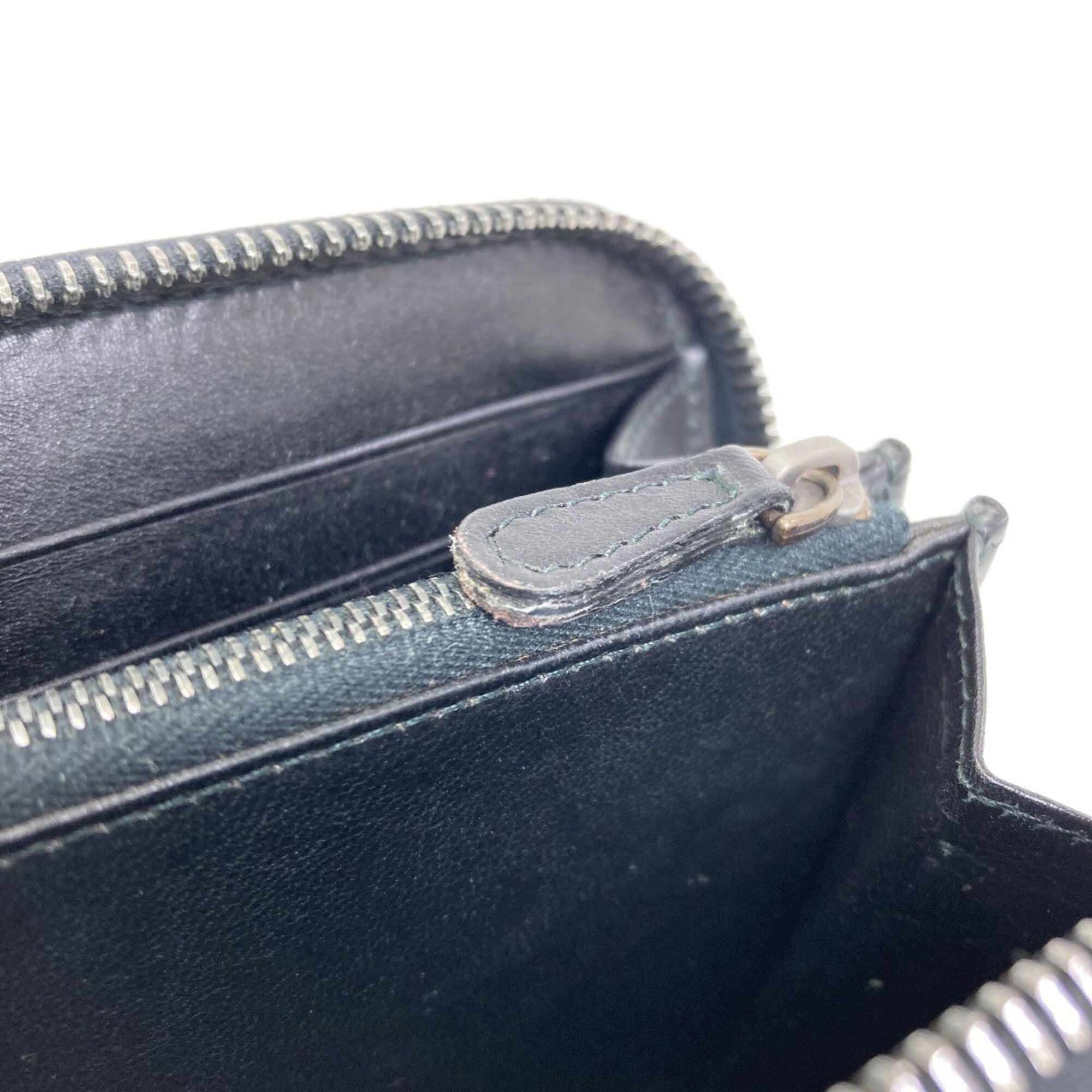 Bottega Veneta Intrecciato Black Leather Long Wallet (Bi-Fold) (Pre-Owned)