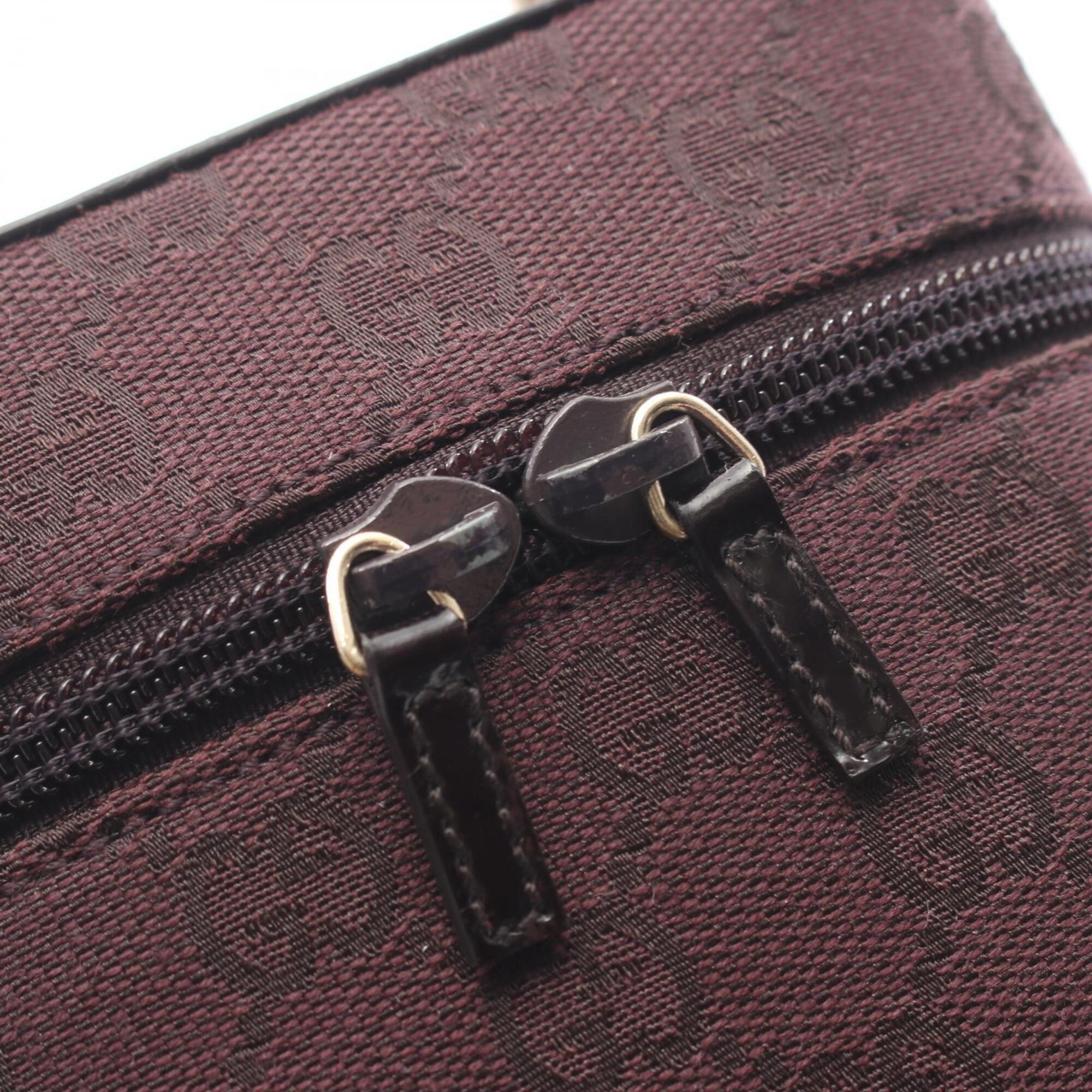 Gucci Purple Canvas Patent Leather Handbag (Pre-Owned)