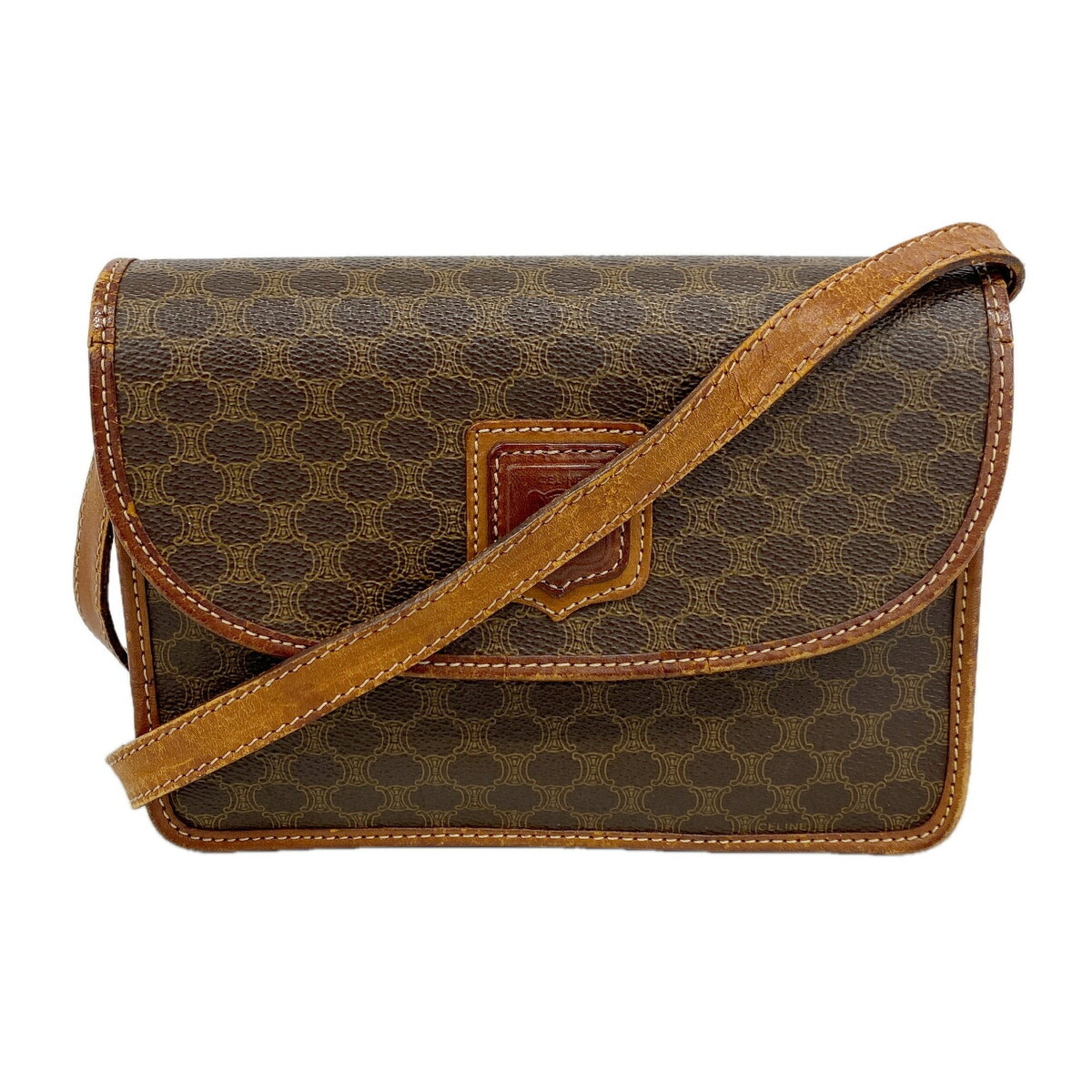 Celine Brown Pvc Shoulder Bag (Pre-Owned)
