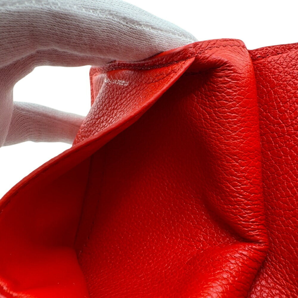 Louis Vuitton Monogram Empreinte Red Color White Leather Wallet (Bi-Fold) (Pre-Owned)