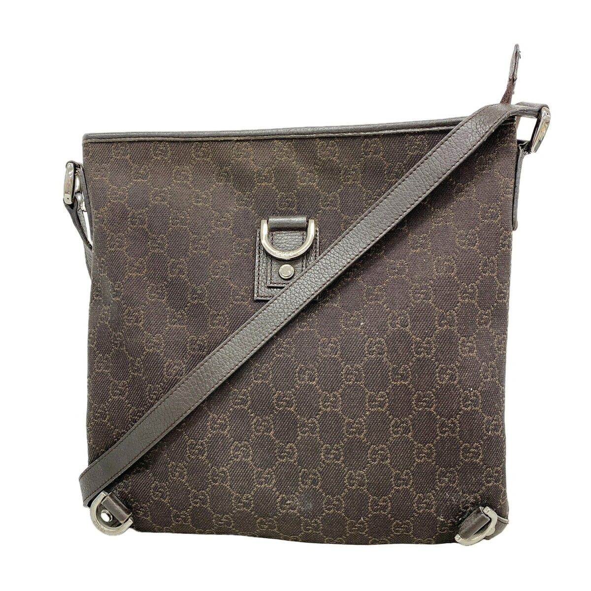 Gucci Brown Canvas Shoulder Bag (Pre-Owned)