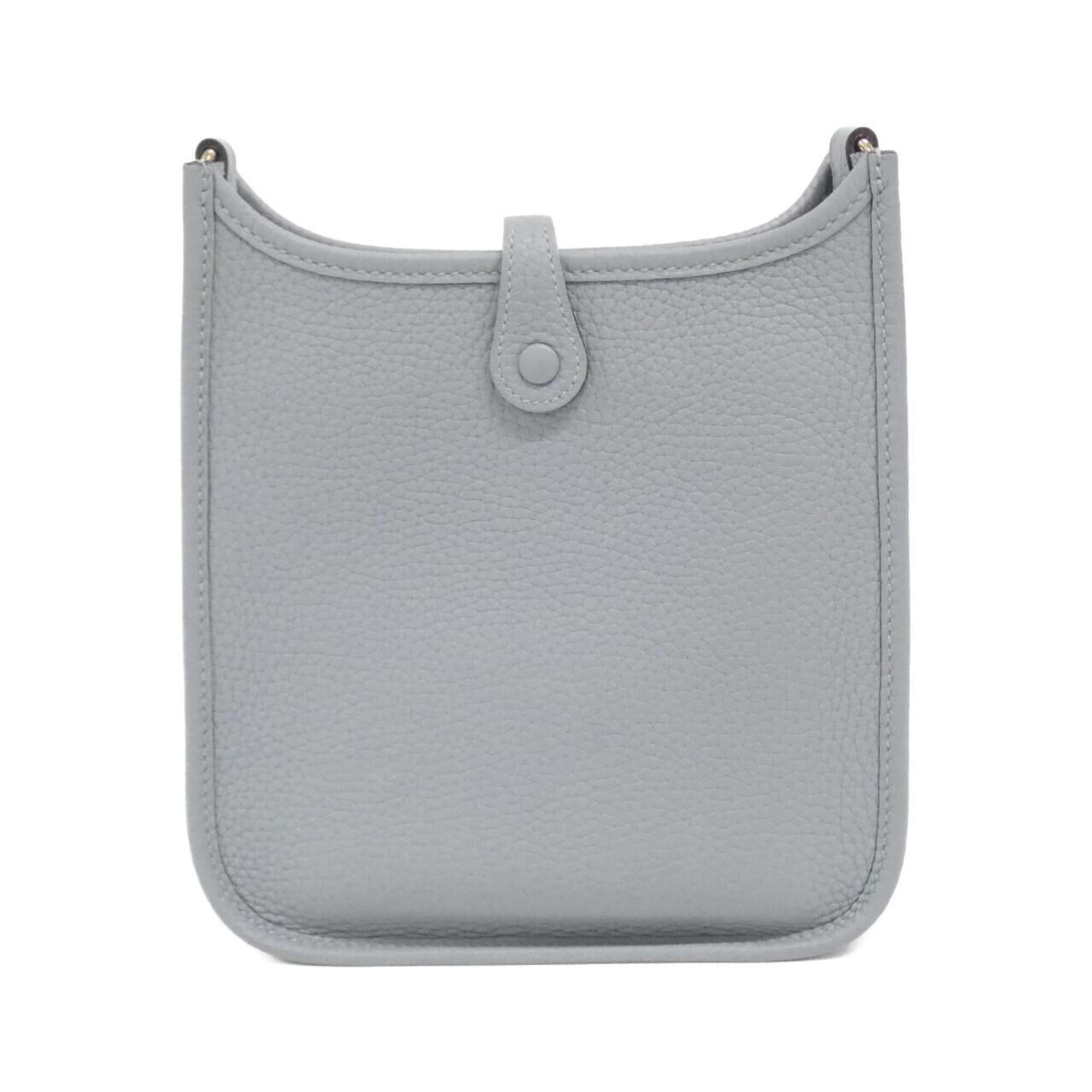 Hermes Evelyne Gray Taurillon Clemence Leather Shoulder Bag (Pre-Owned)