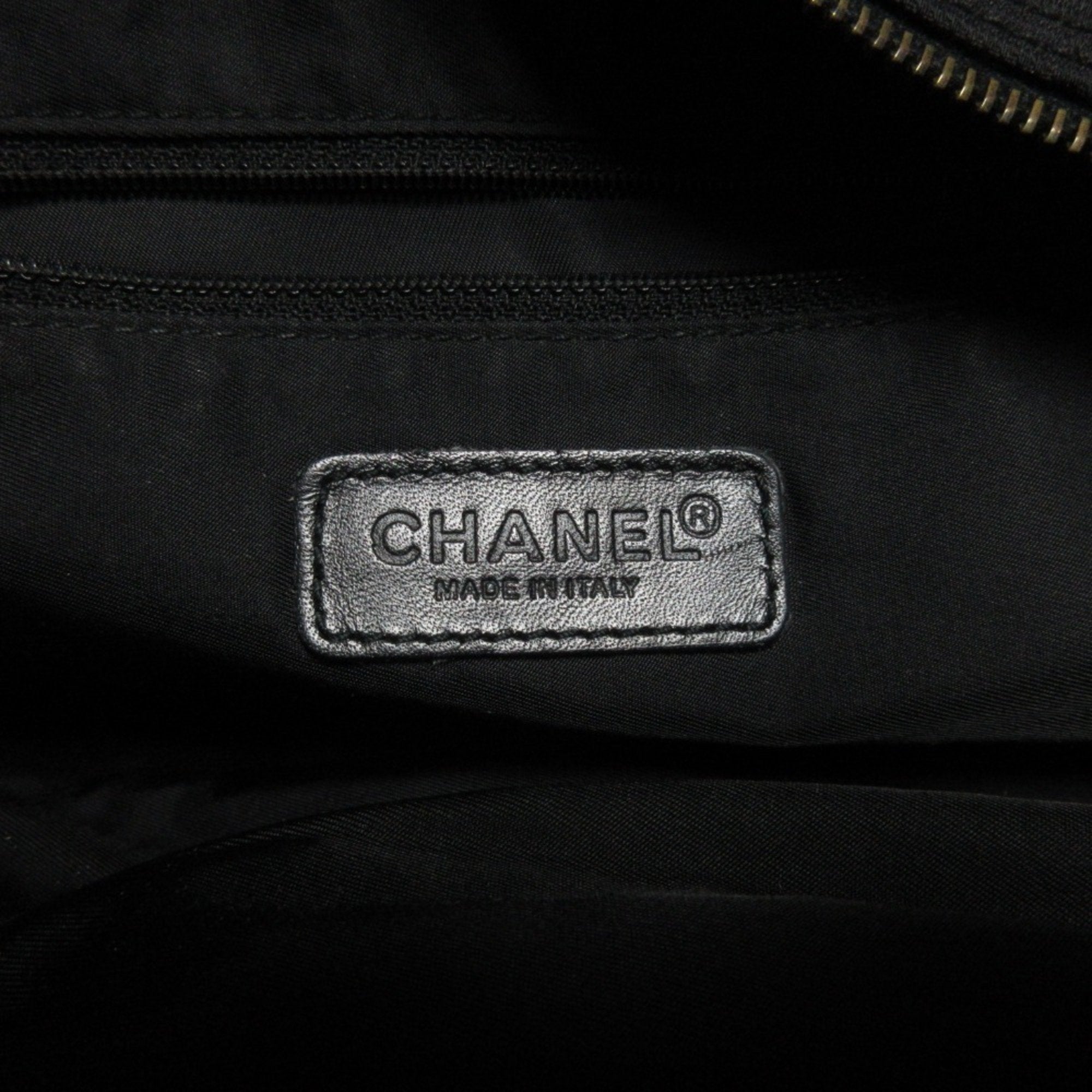 Chanel Black New Travel Line Boston Bag Handbag (Pre-Owned)