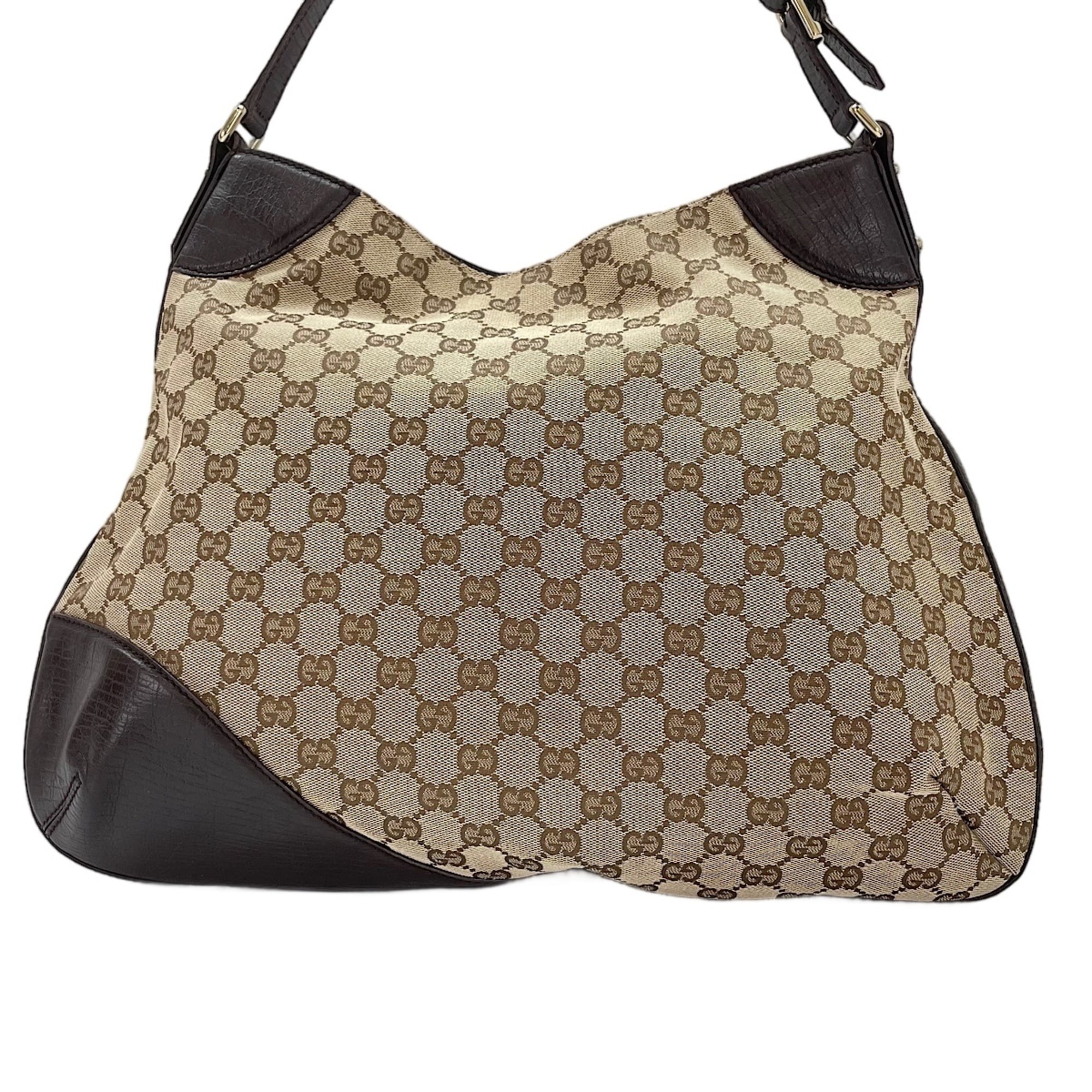 Gucci Sherry Line Brown Shoulder Bag (Pre-Owned)