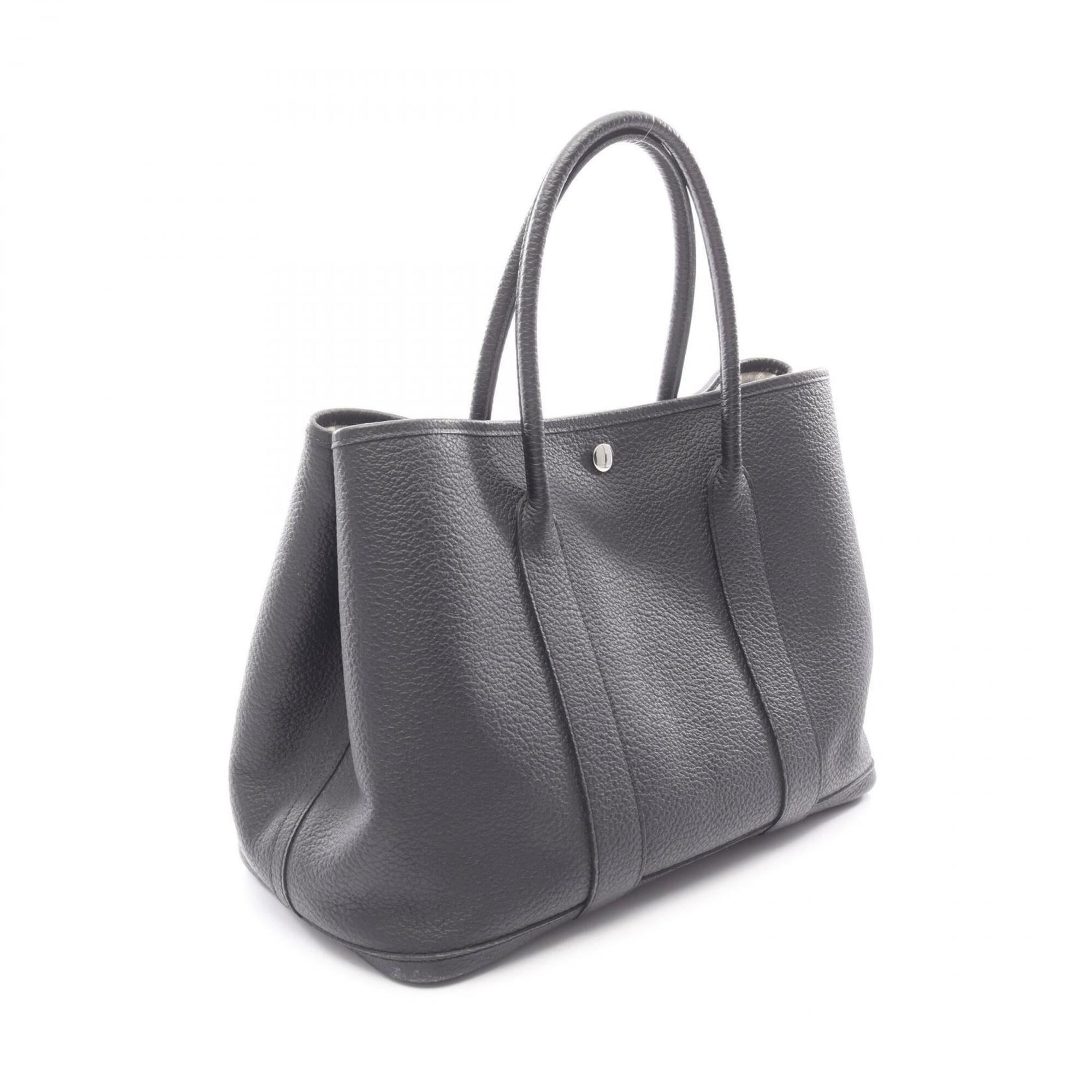 Hermes Black Country Leather Leather Handbag Tote Bag (Pre-Owned)