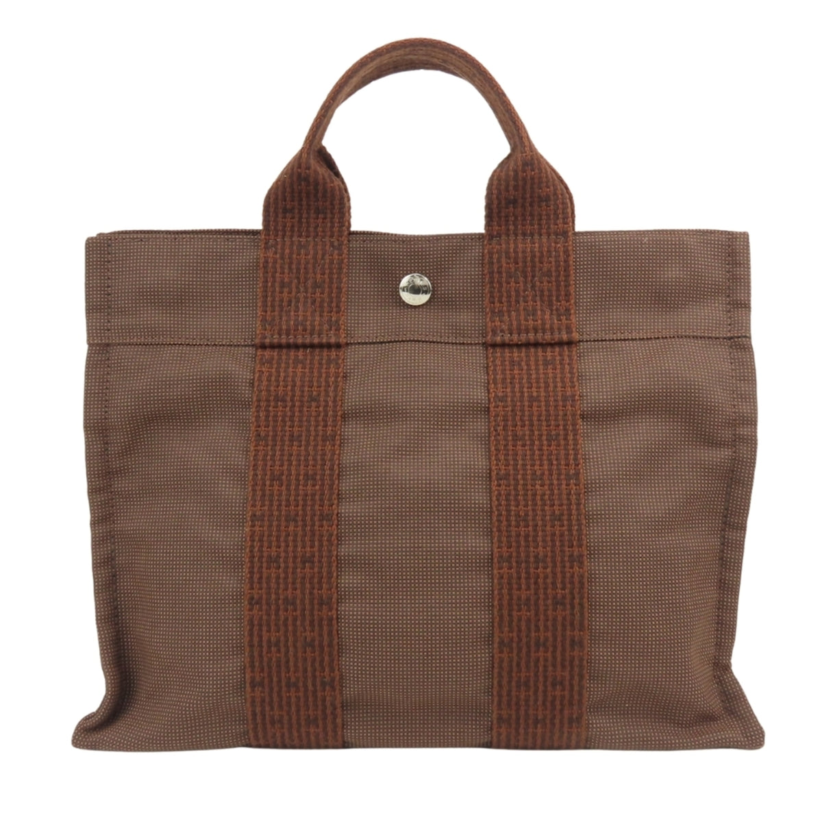 Hermes Brown Polyester Tote Bag (Pre-Owned)