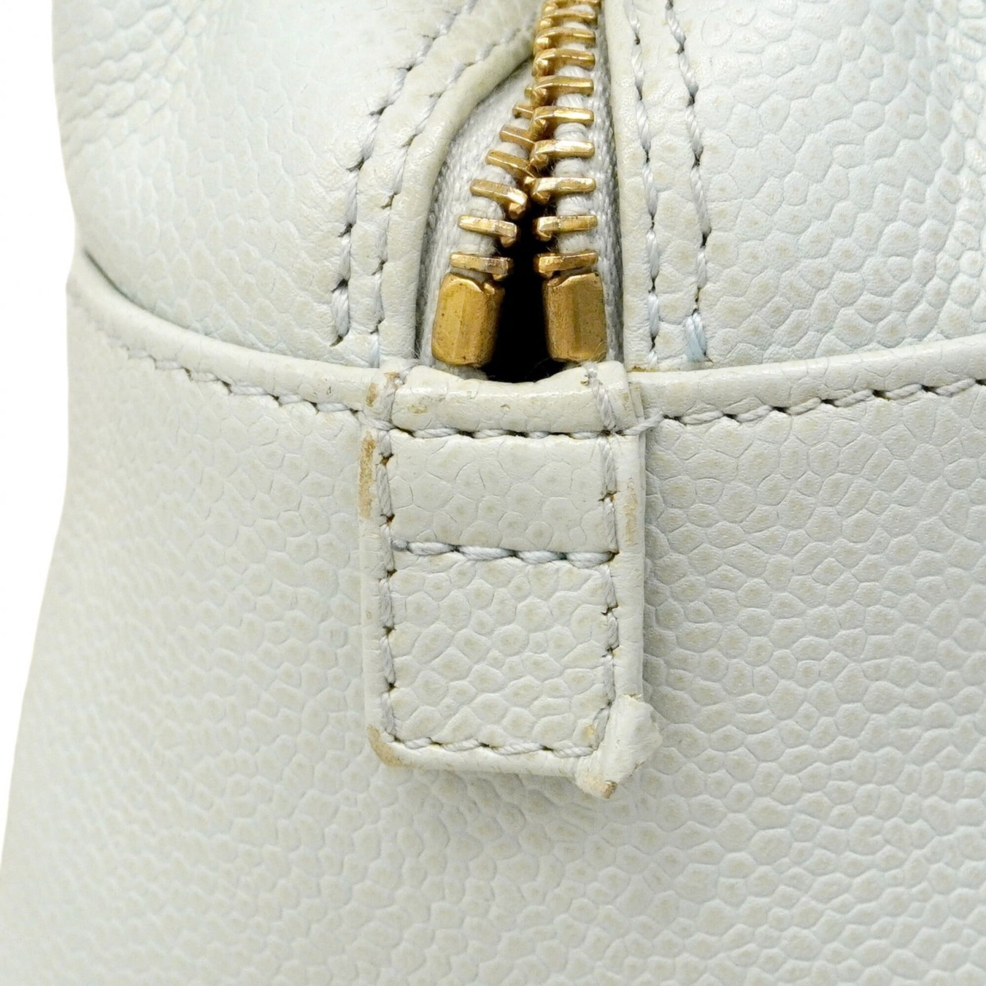 Chanel Light Blue Grained Calfskin Tote Bag (Pre-Owned)