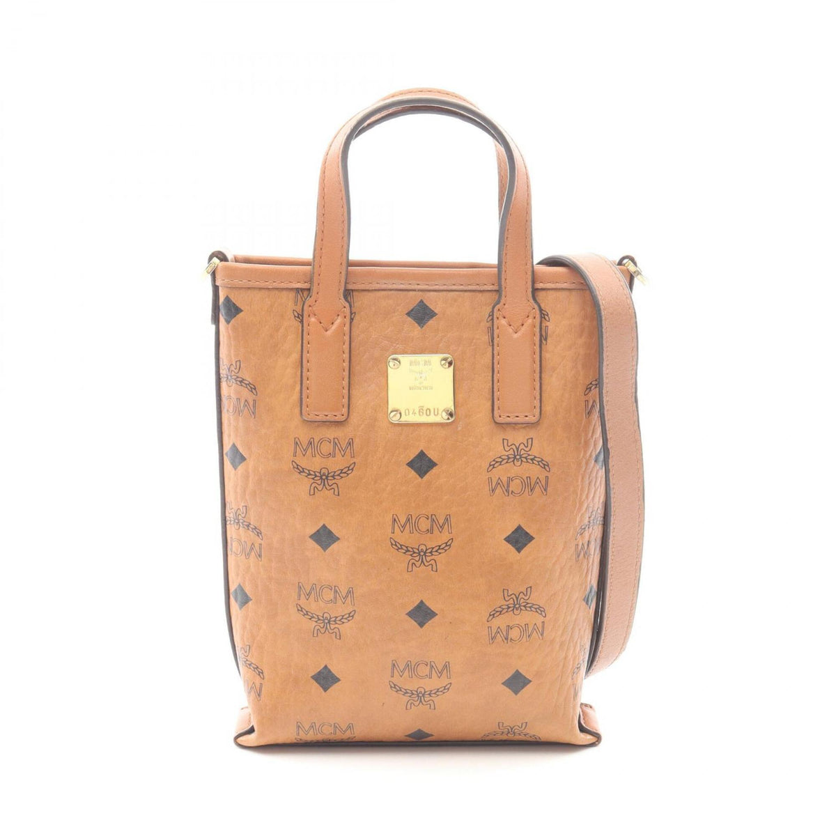 Mcm Brown Coated Canvas Leather Handbag (Pre-Owned)