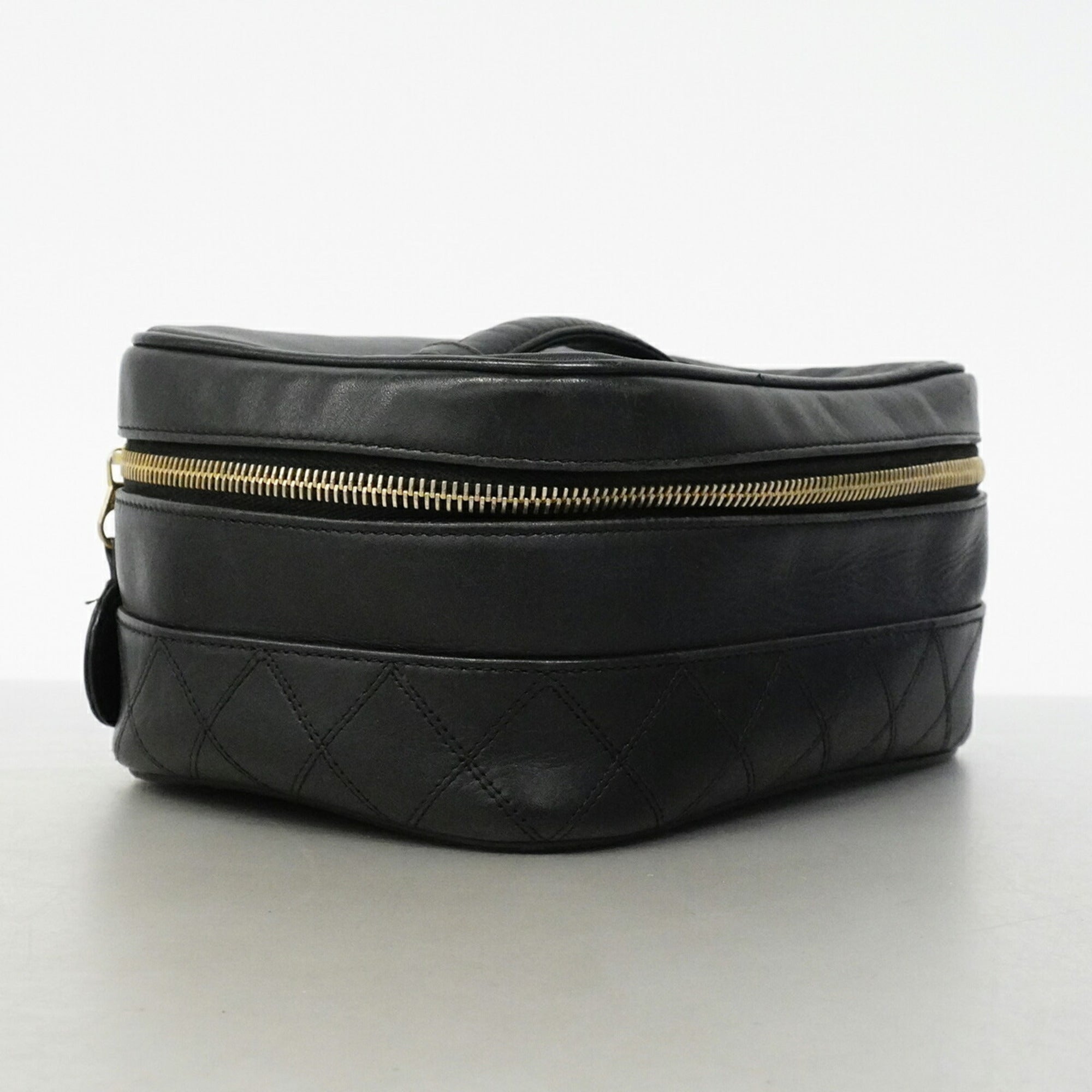 Chanel Black Leather Vanity Bag (Pre-Owned)