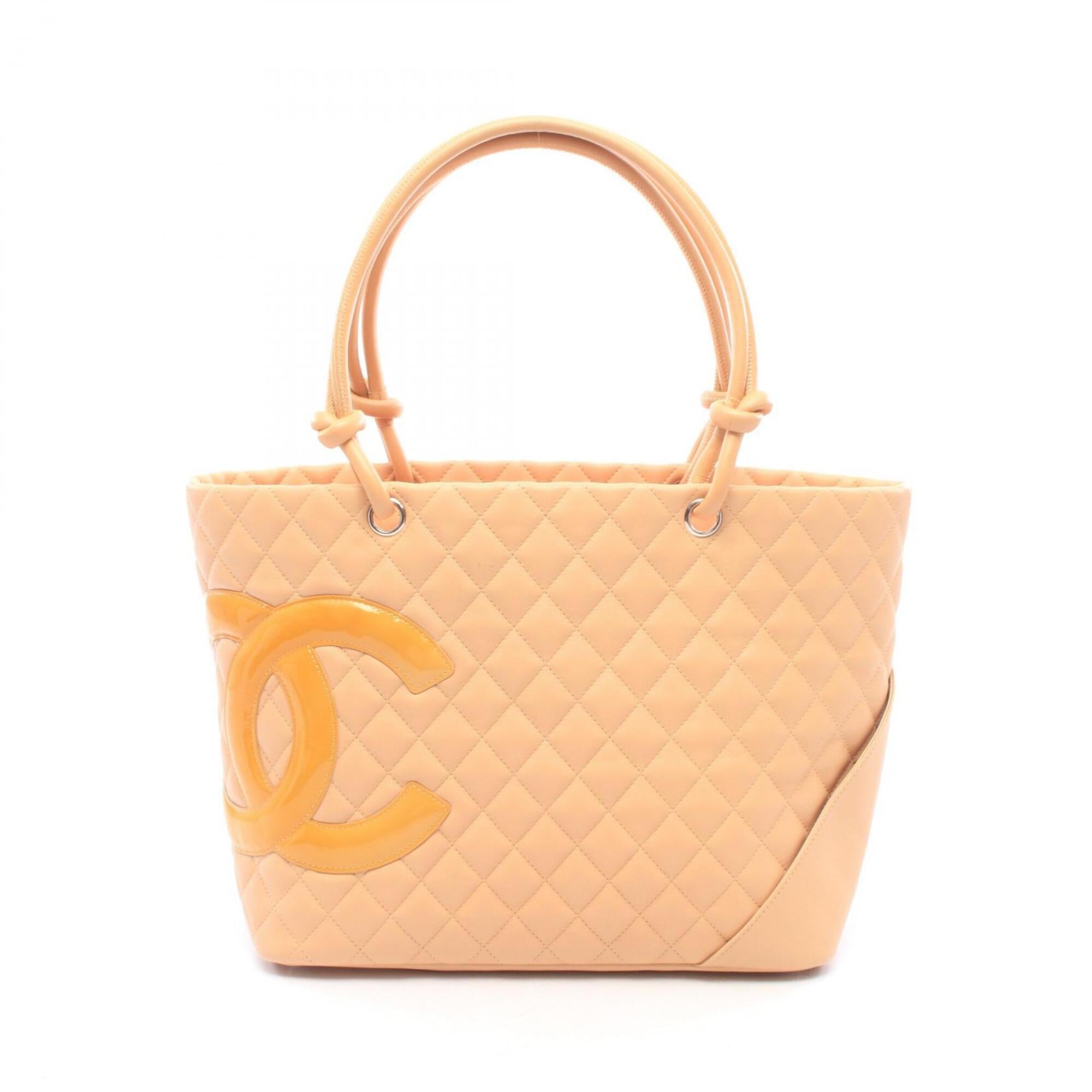 Chanel Beige Cambon Ligne Handbag Tote Bag (Pre-Owned)