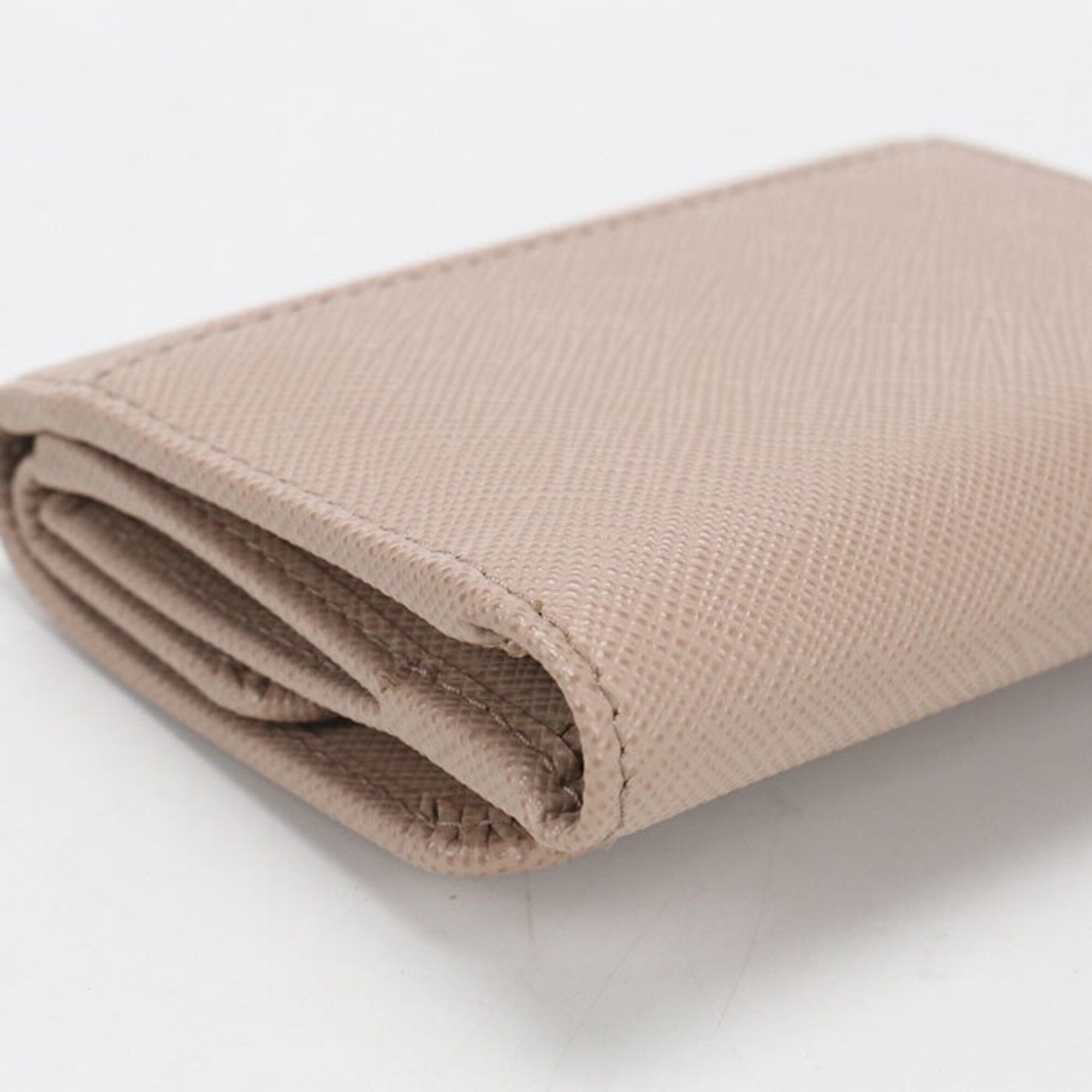 Prada Beige Leather Wallet (Tri-Fold) (Pre-Owned)